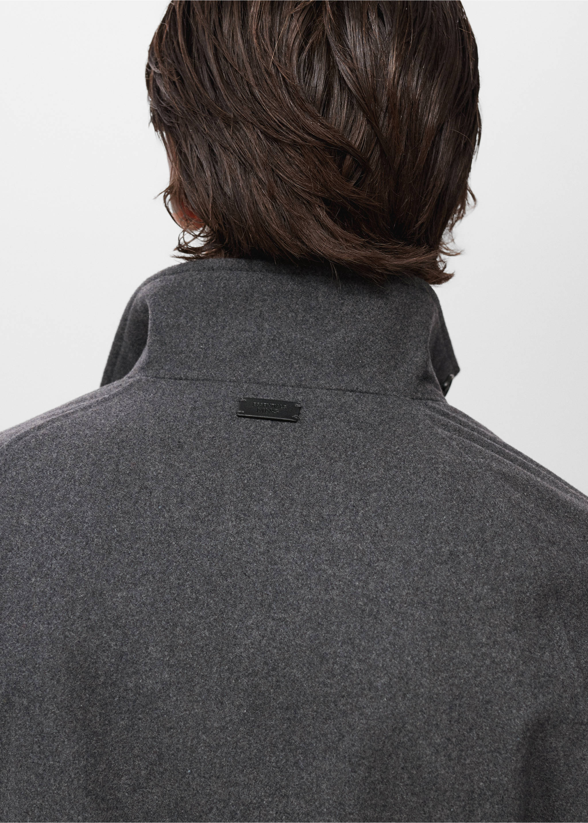 Wool-blend jacket - Details of the article 2, Grey. Ref: 17026723-00.