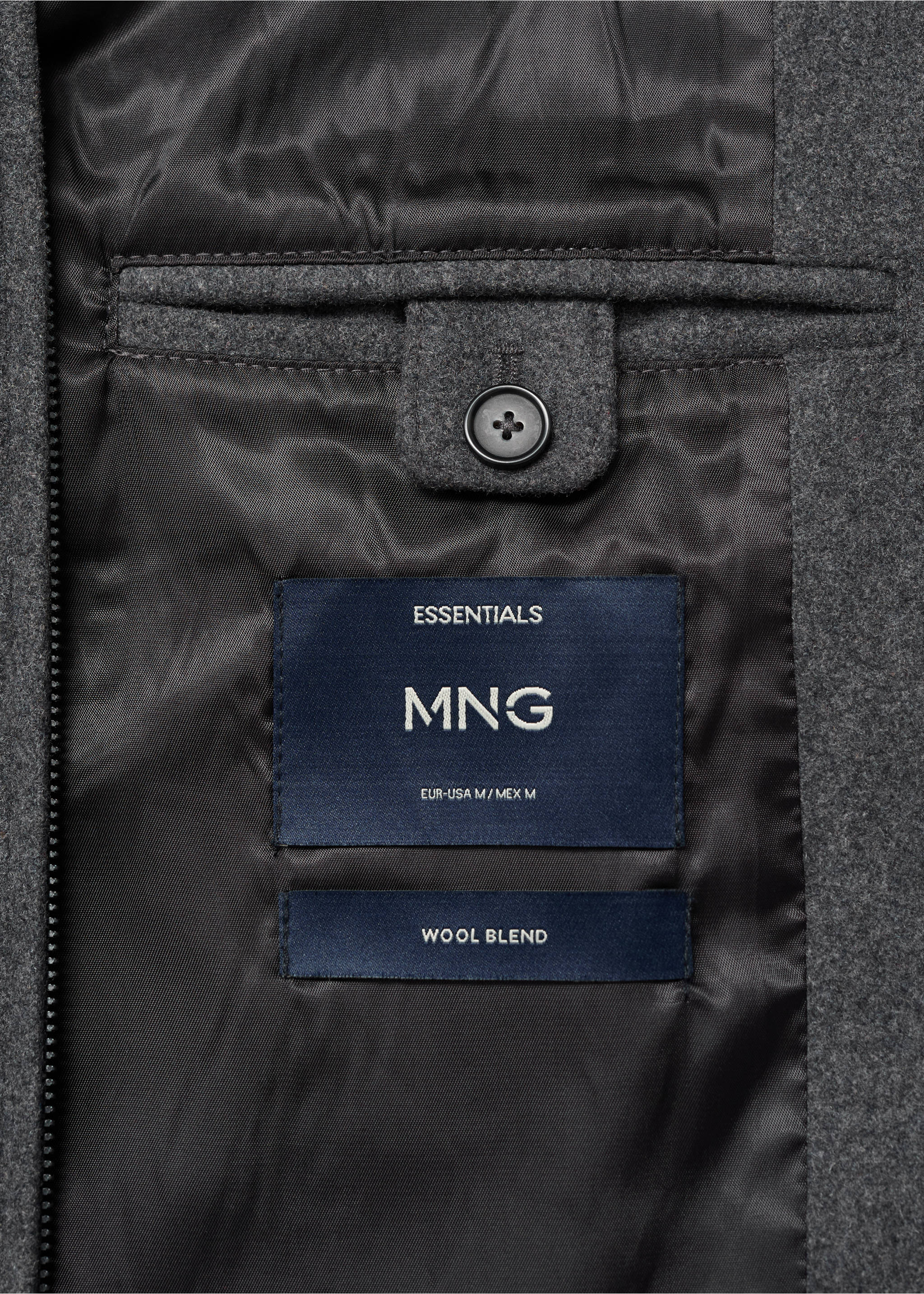 Wool-blend jacket - Details of the article 0, Grey. Ref: 17026723-00.