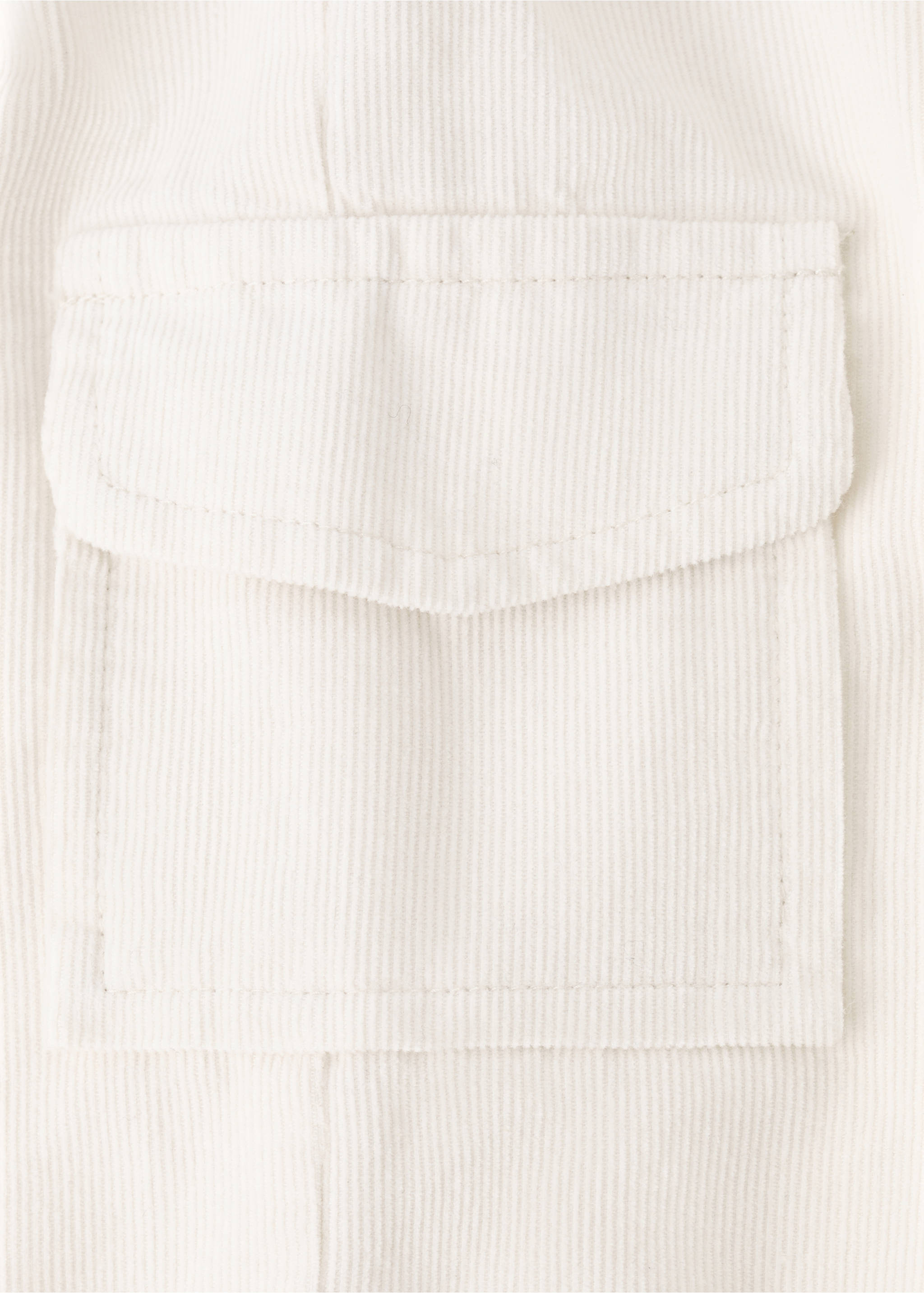 Corduroy cargo trousers - Details of the article 8, Ecru. Ref: 17026732-00.