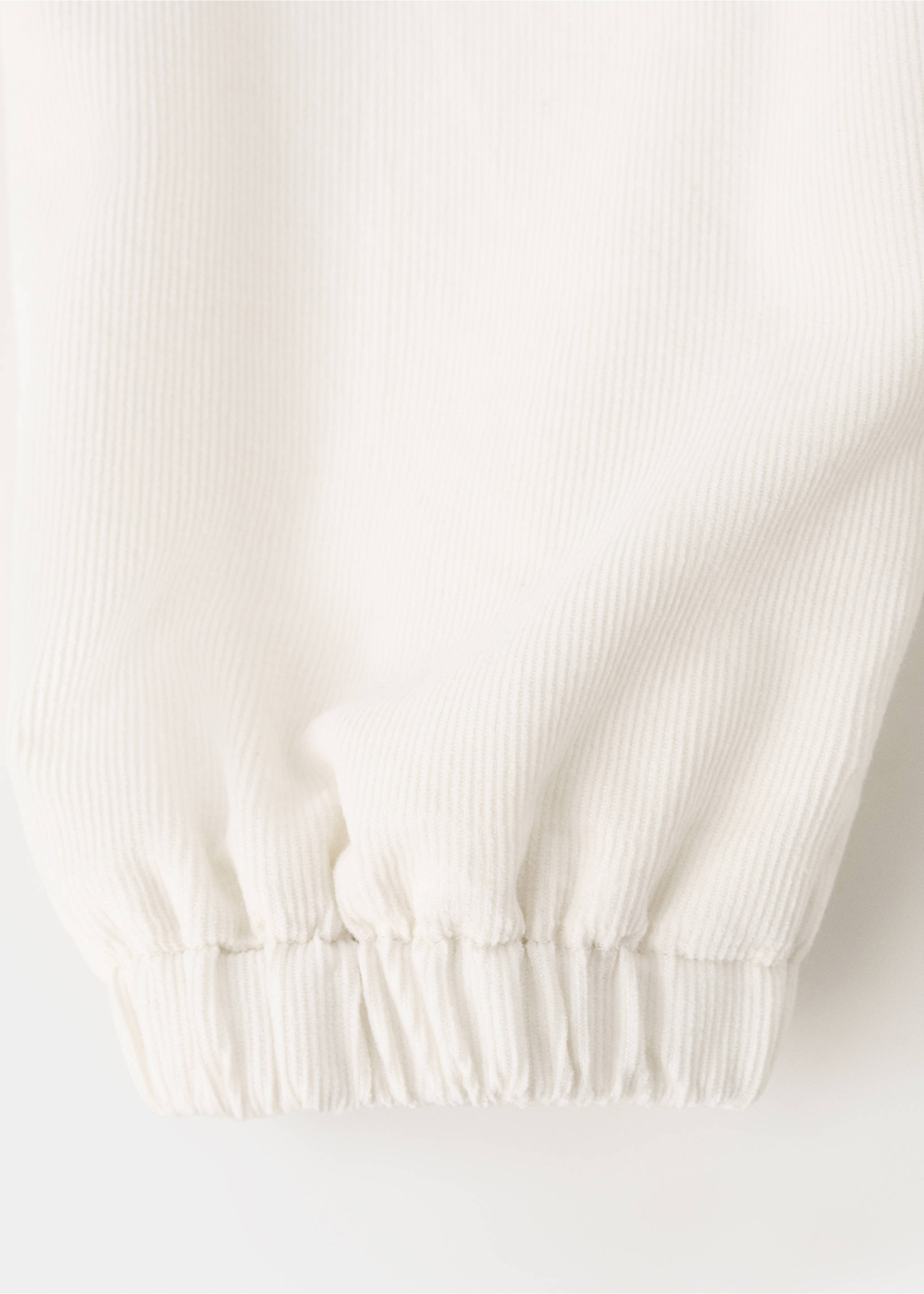 Corduroy cargo trousers - Details of the article 0, Ecru. Ref: 17026732-00.