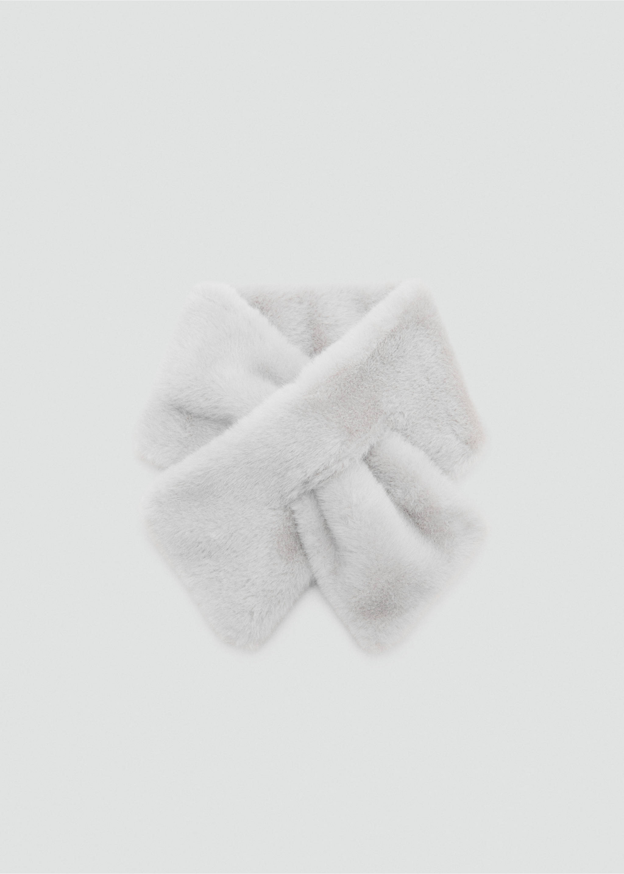 Fur-effect scarf - Article without model, Grey. Ref: 17026734-00.