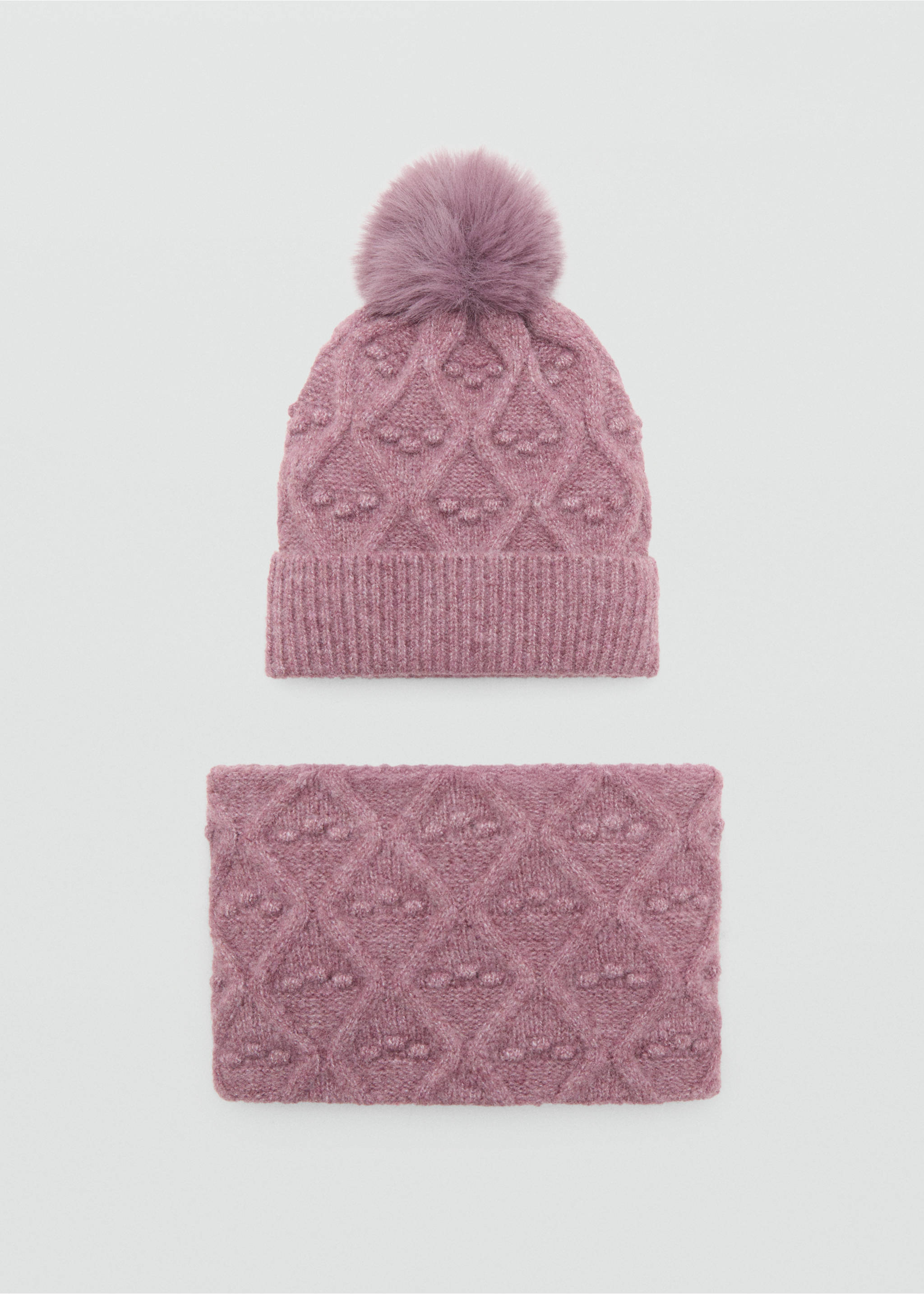 Strukturierter Schal - Detail des Artikels 2, Weinrot. Ref: 17026736-00.