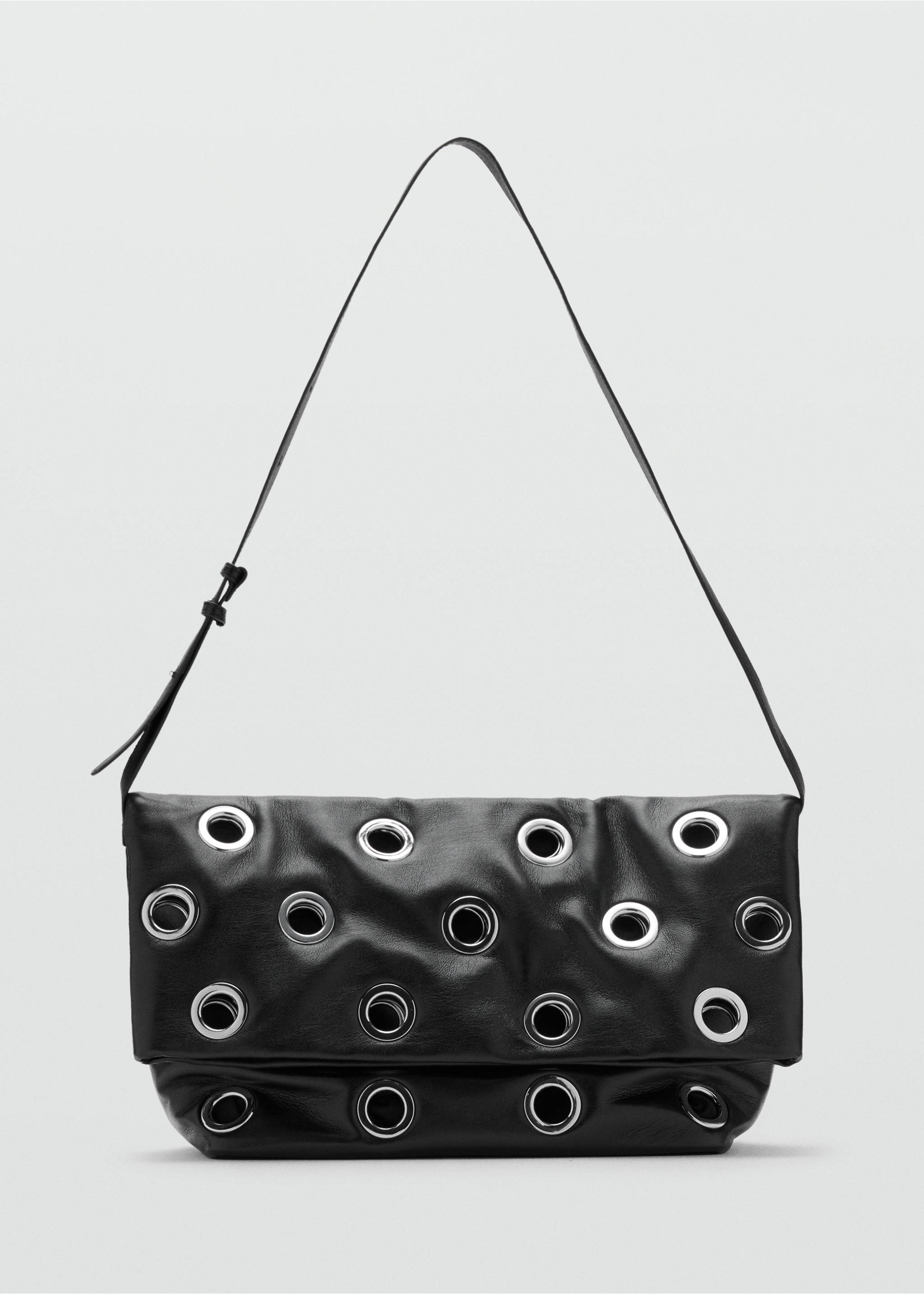 Crossbody bag with eyelets - Article without model, Black. Ref: 17026741-00.