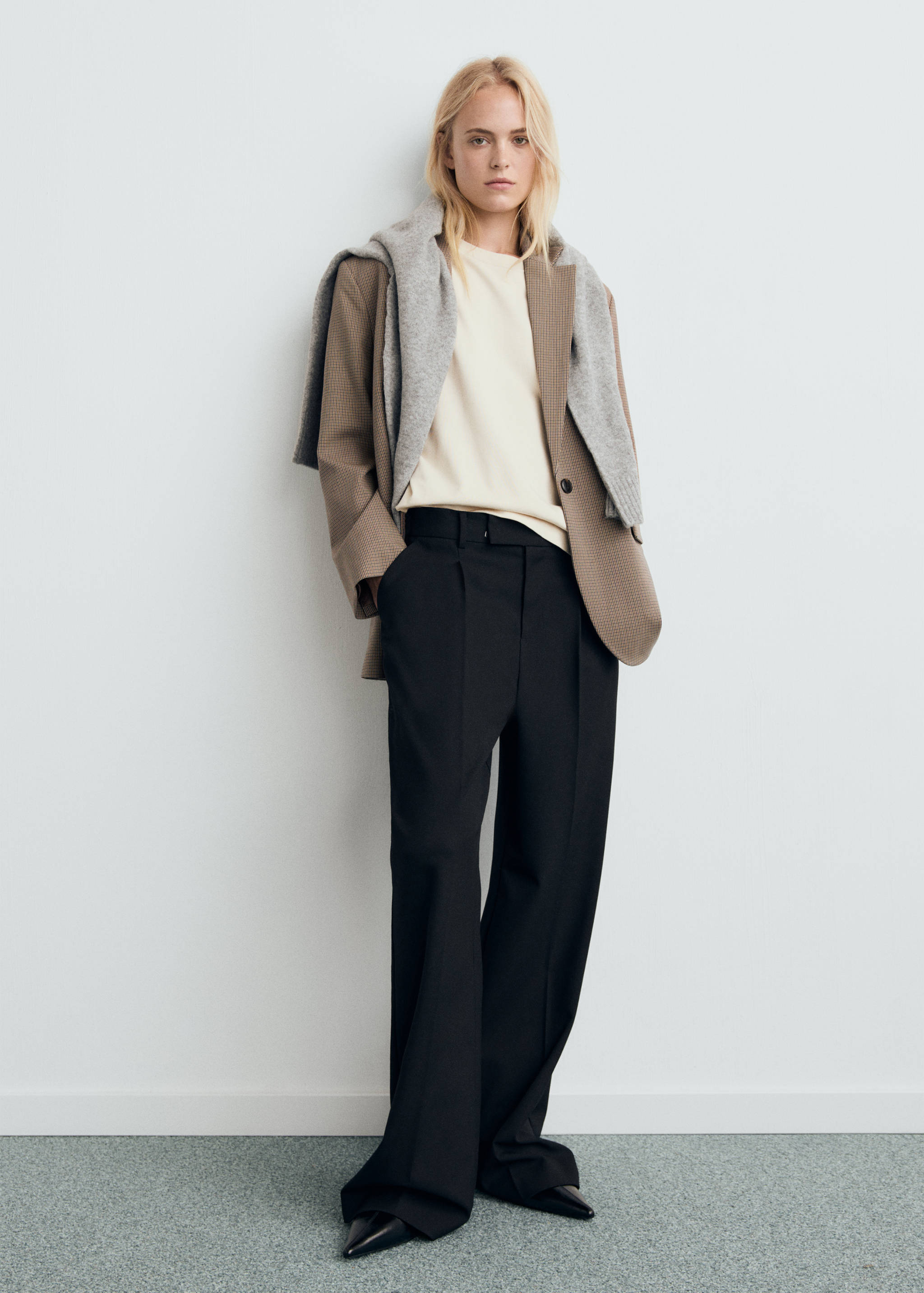 Blazer recta bolsillos solapa - Plano general