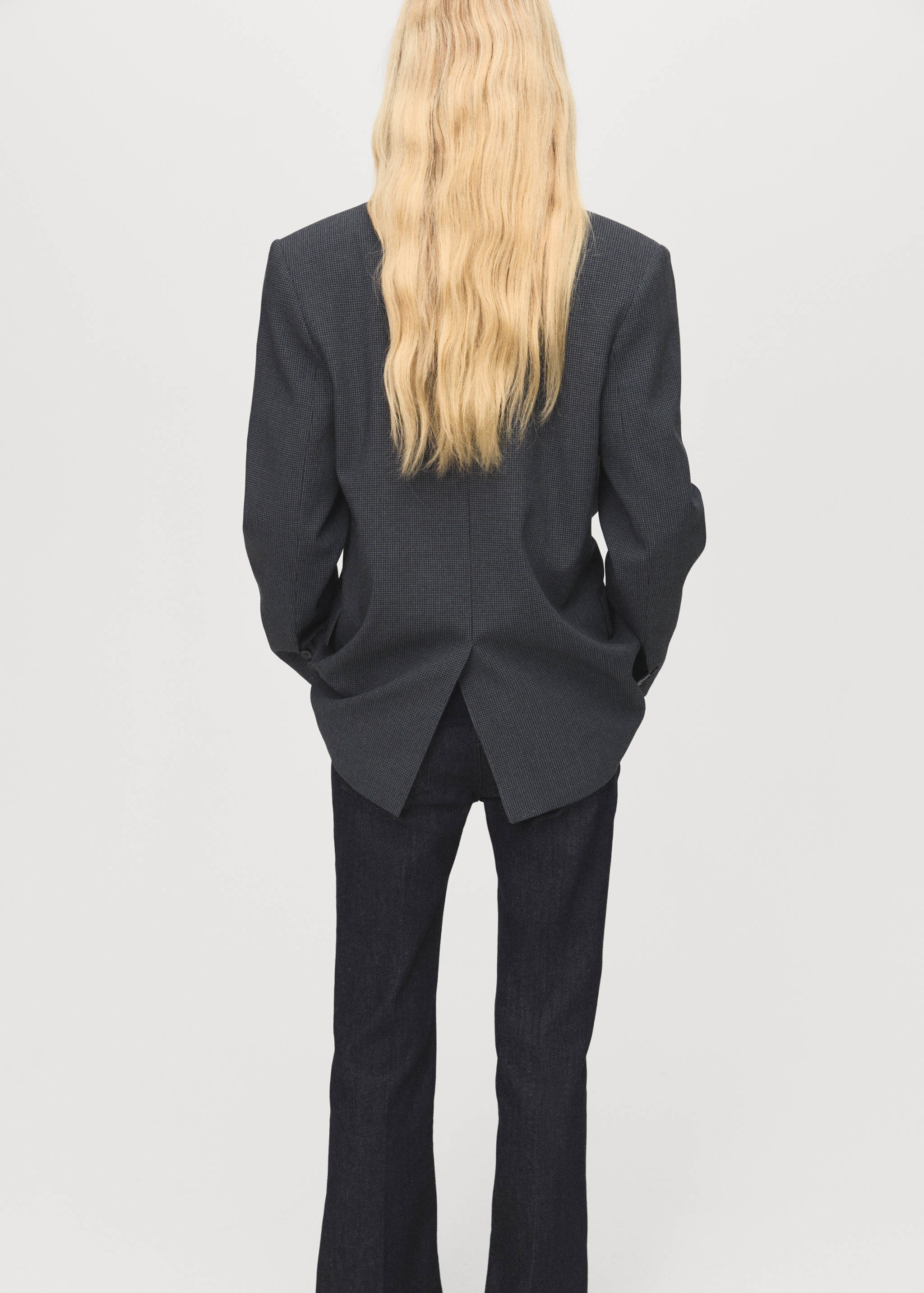 Blazer recta bolsillos solapa - Reverso del artículo