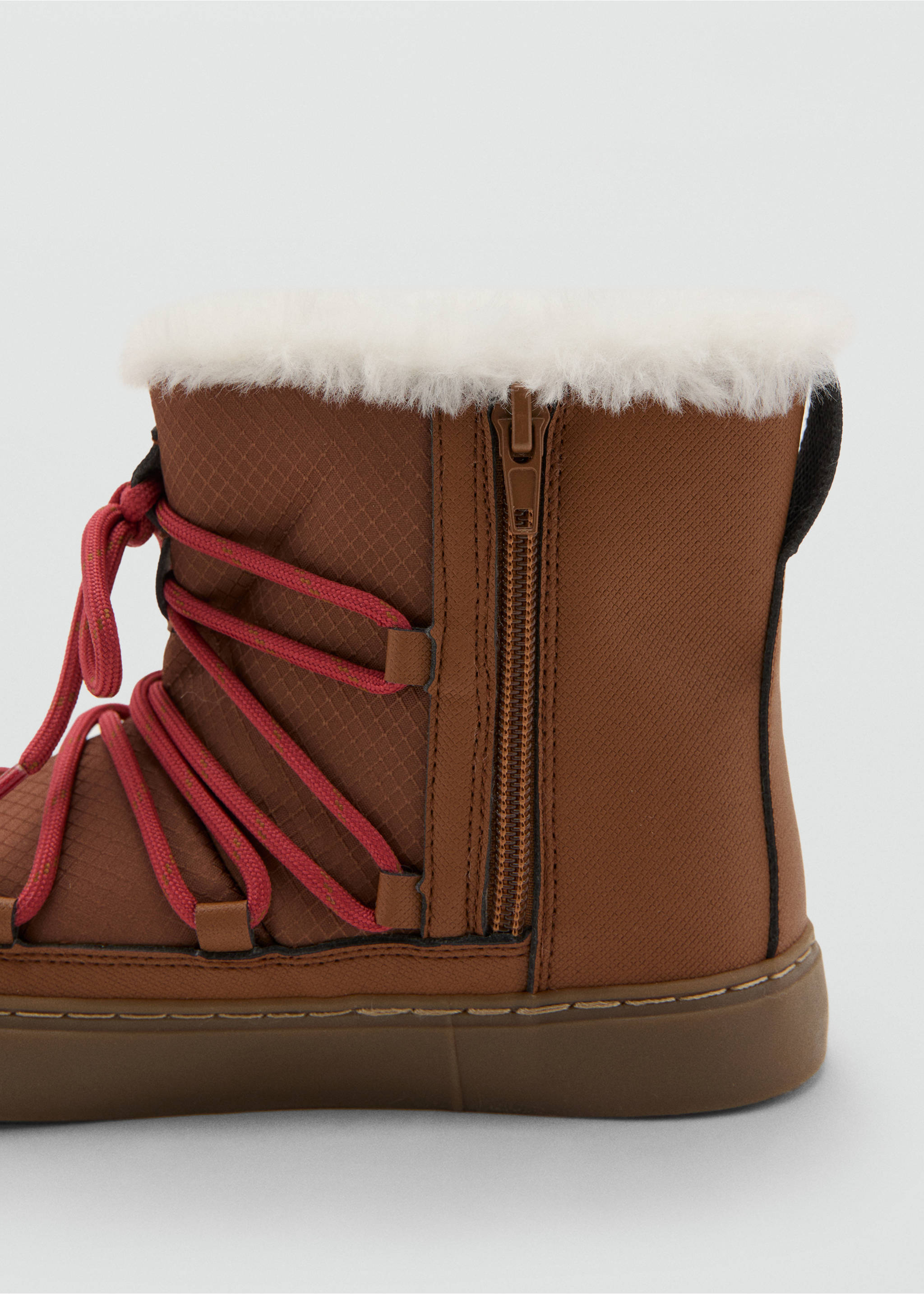 Hair lace ankle boots - Details of the article 2, Medium Brown. Ref: 17027129-00.