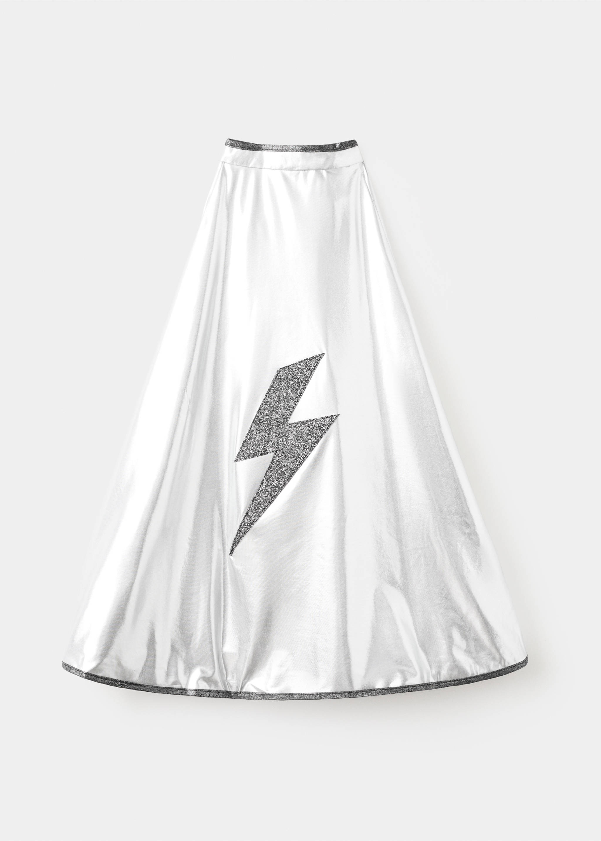 Cape and lightning mask - Medium plane, Silver. Ref: 17027132-00.