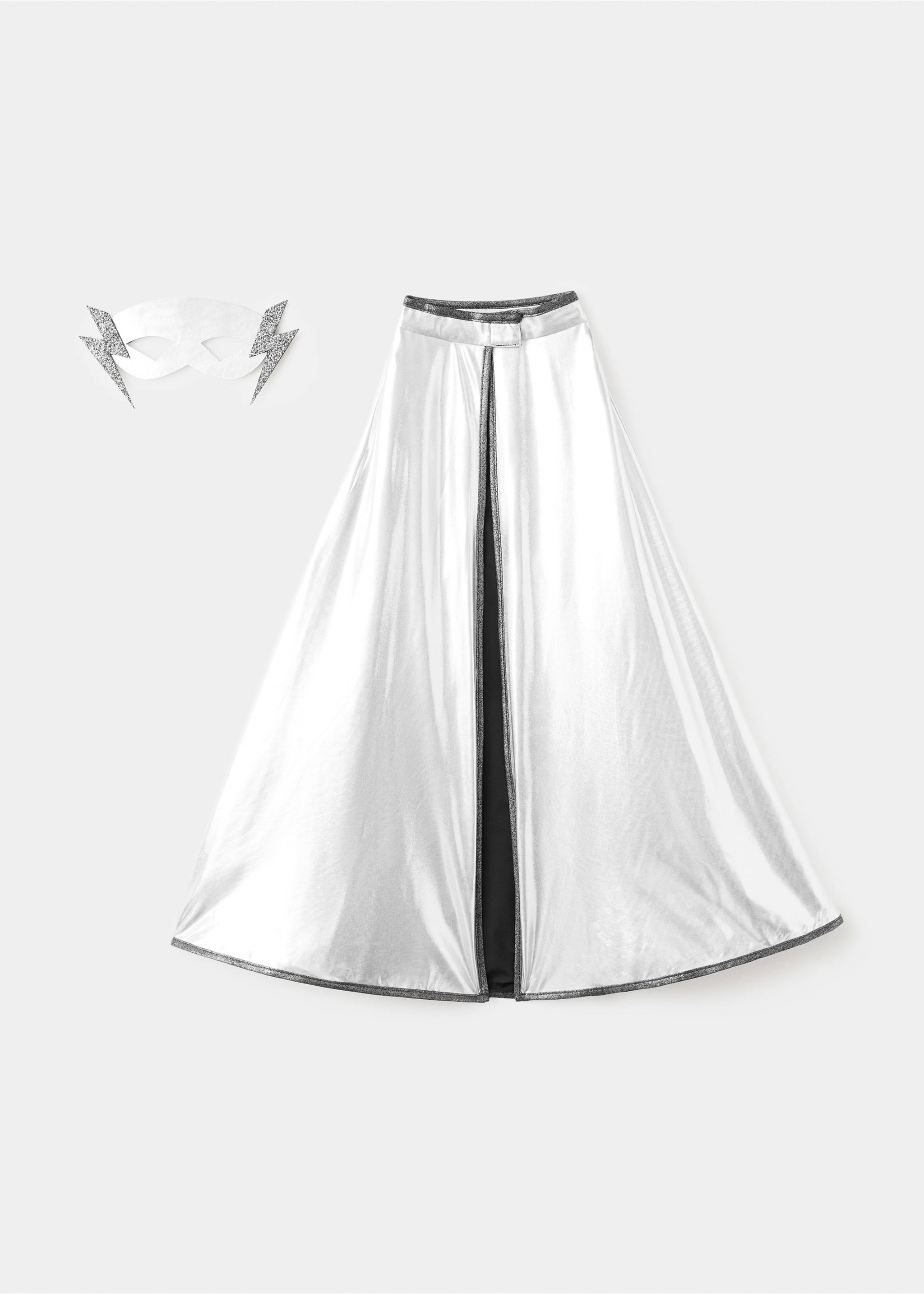Cape and lightning mask - Article without model, Silver. Ref: 17027132-00.