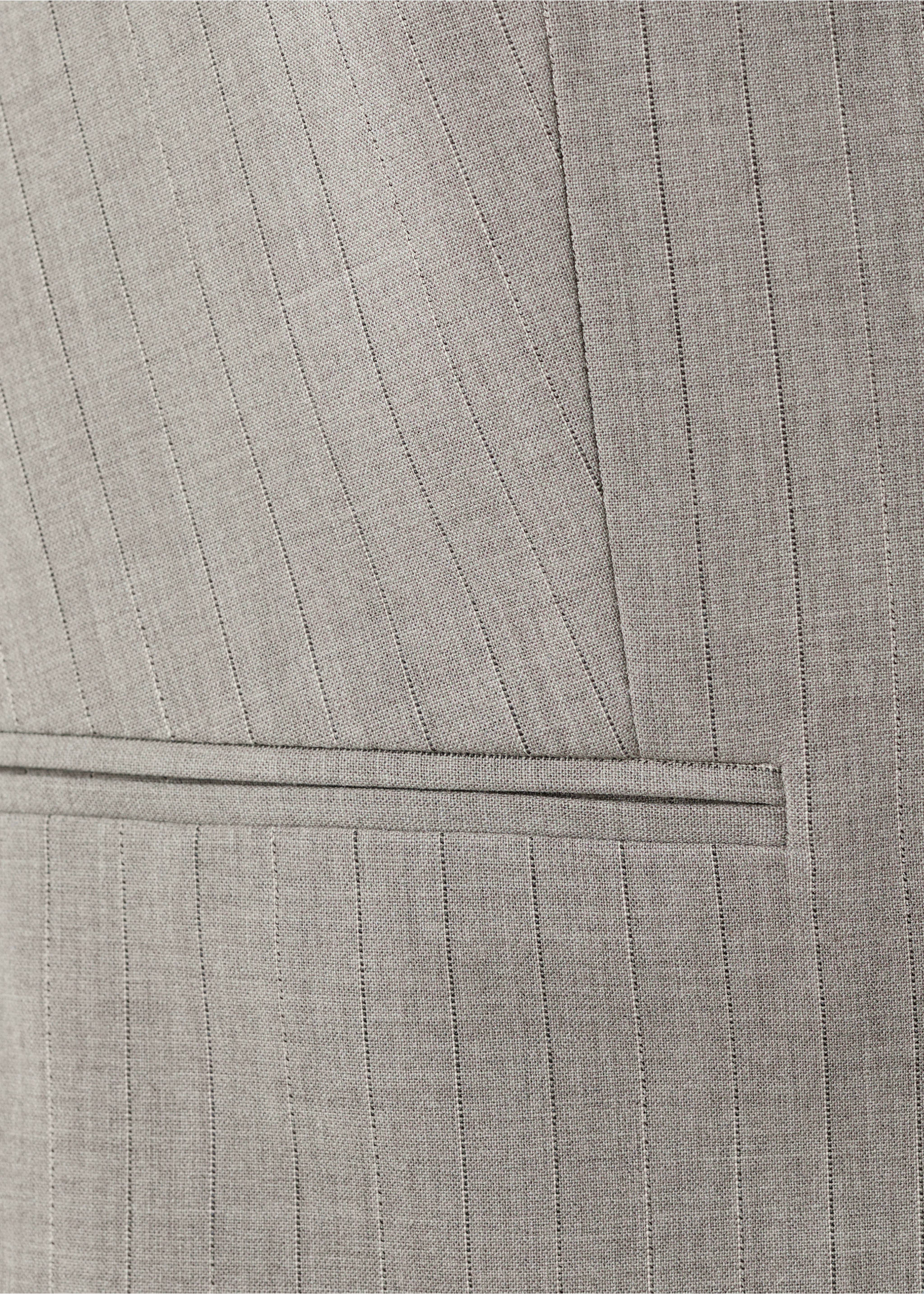 Wool-blend suit waistcoat - Details of the article 0, Grey. Ref: 17027141-00.
