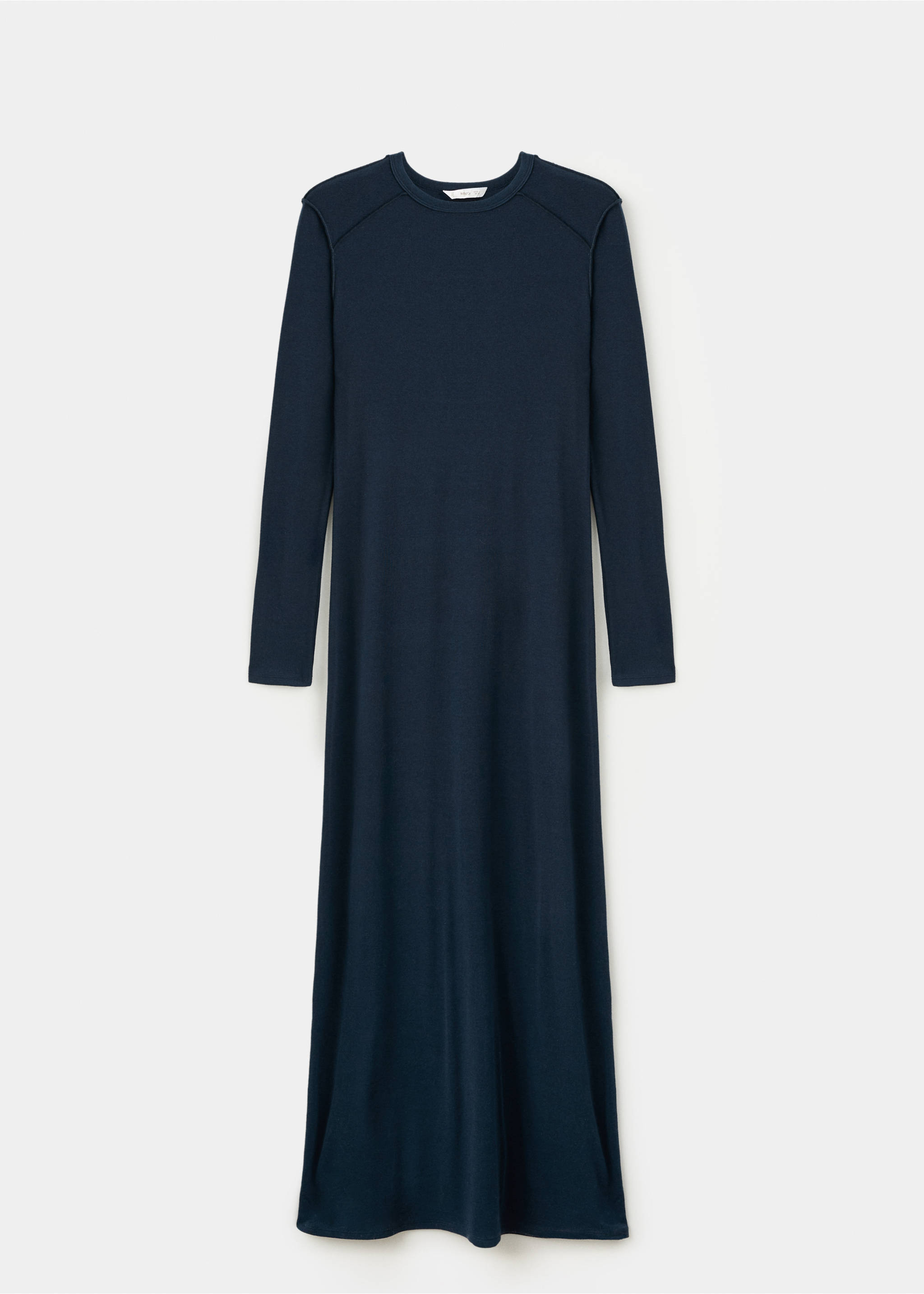 Langes, schlichtes Kleid - Artikel ohne Model, Marineblau. Ref: 17027762-00.