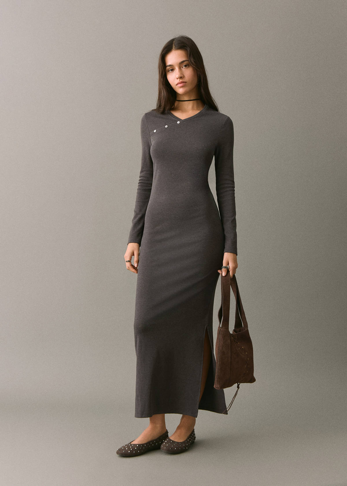 Long wrap dress