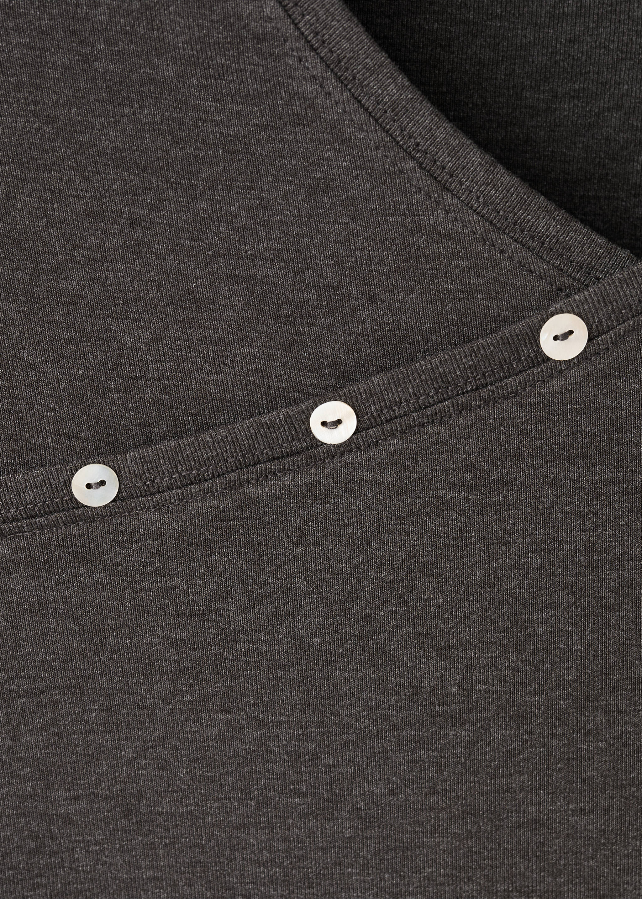 Long wrap dress - Details of the article 0, Dark Heather Grey. Ref: 17027764-00.
