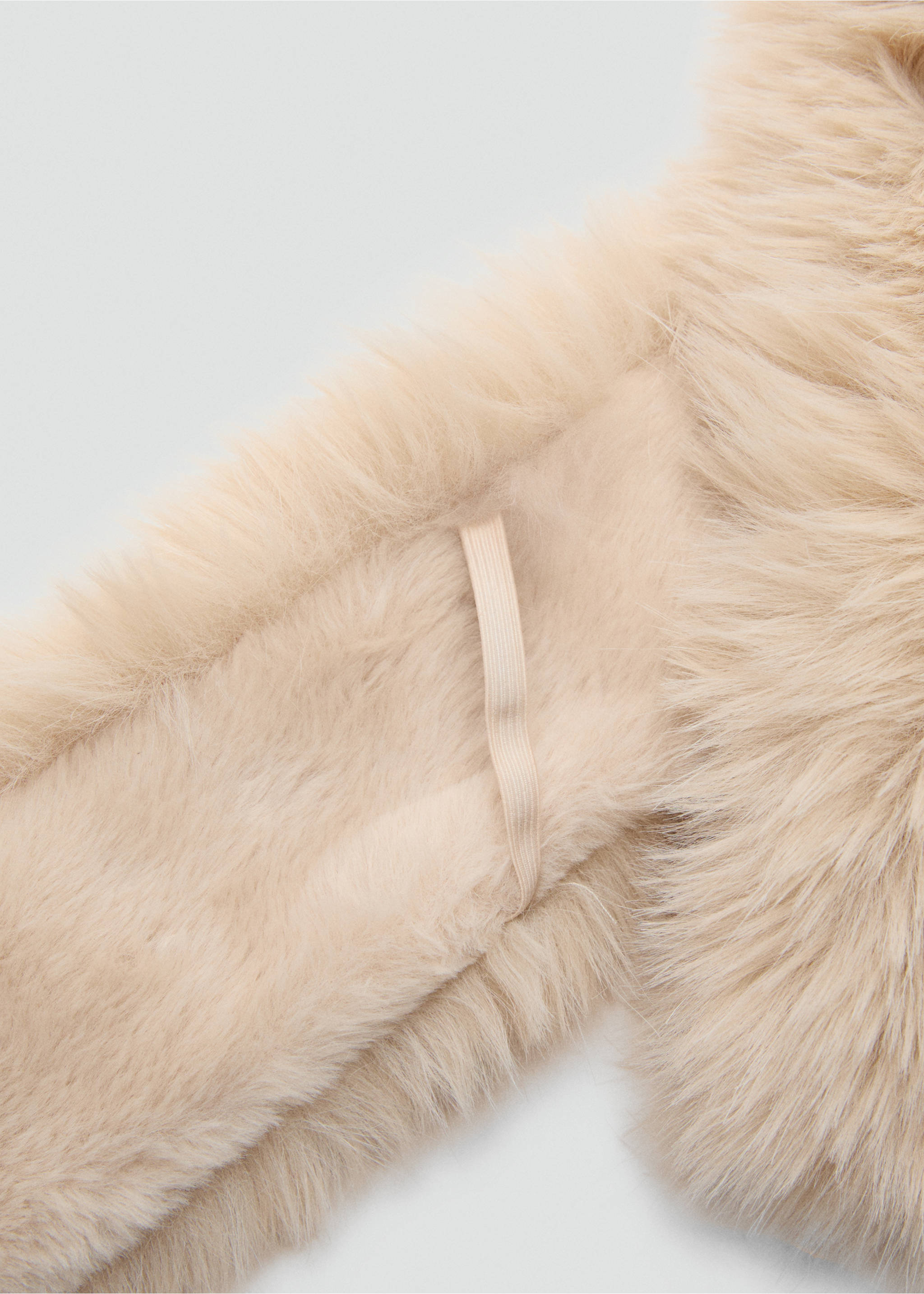 Faux-fur scarf - Medium plane, Beige. Ref: 17027768-00.