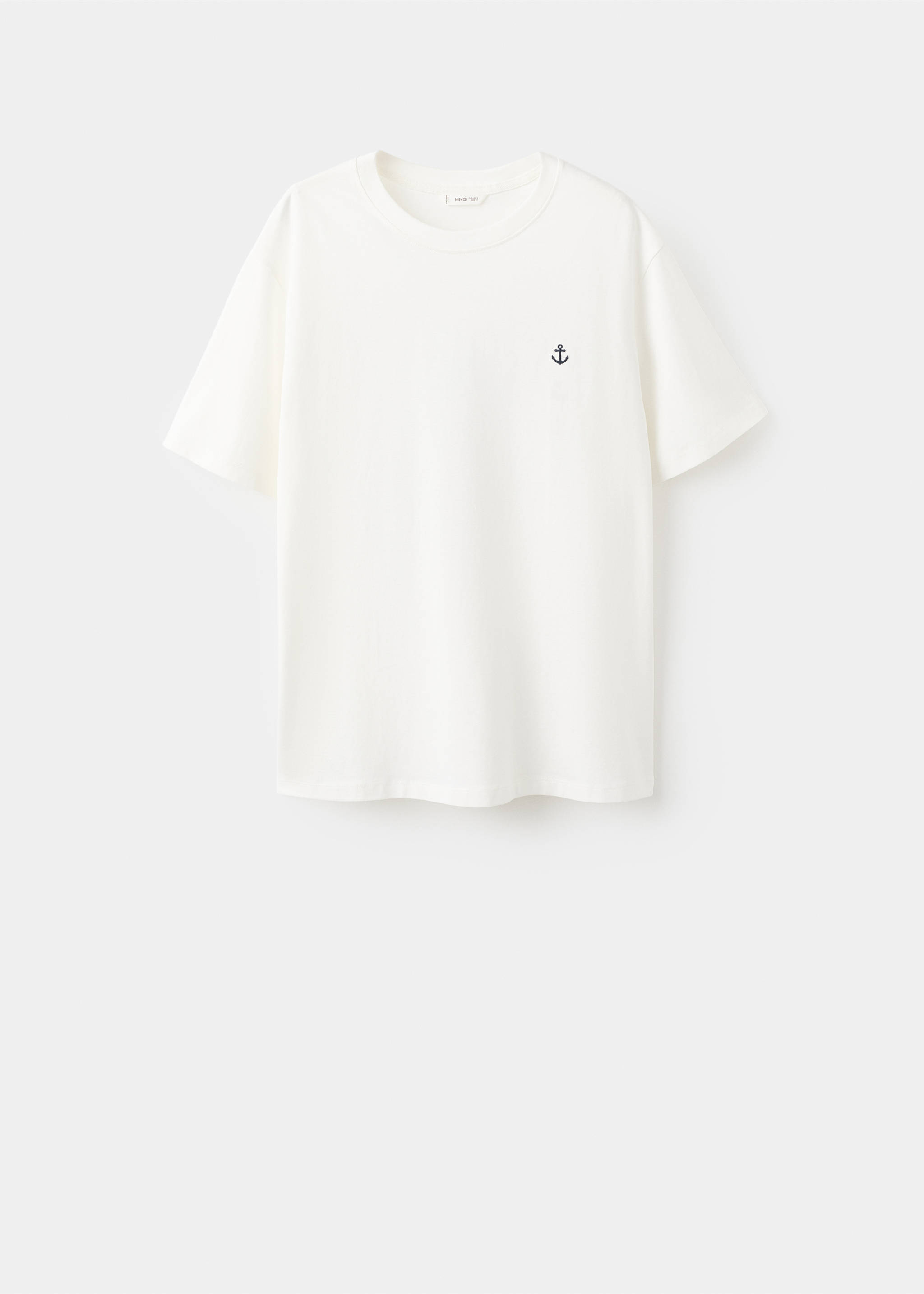 T-shirt algodão bordado - Artigo sem modelo, Branco-pérola. Ref: 17027769-00.