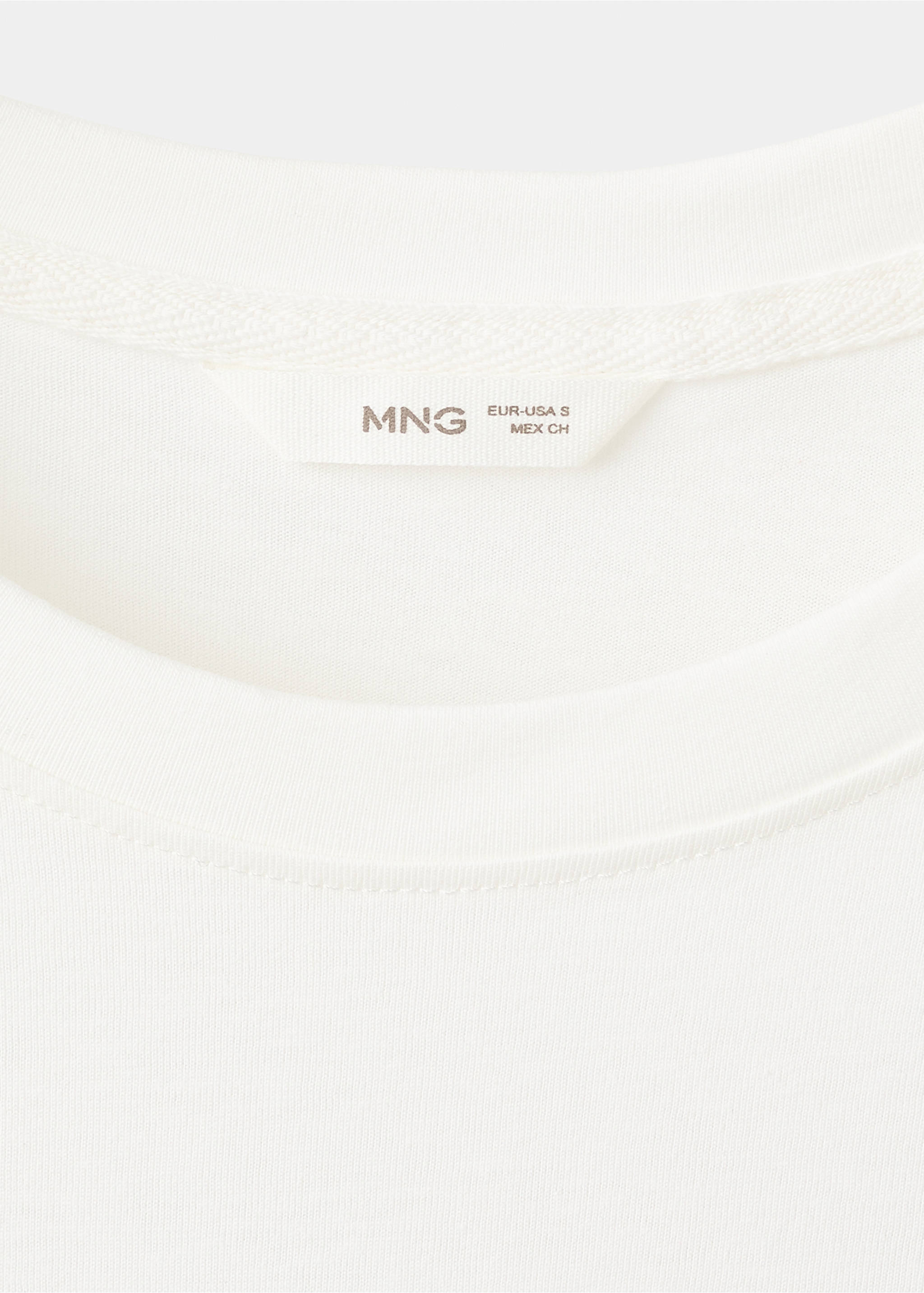 T-shirt algodão bordado - Pormenor do artigo 8, Branco-pérola. Ref: 17027769-00.