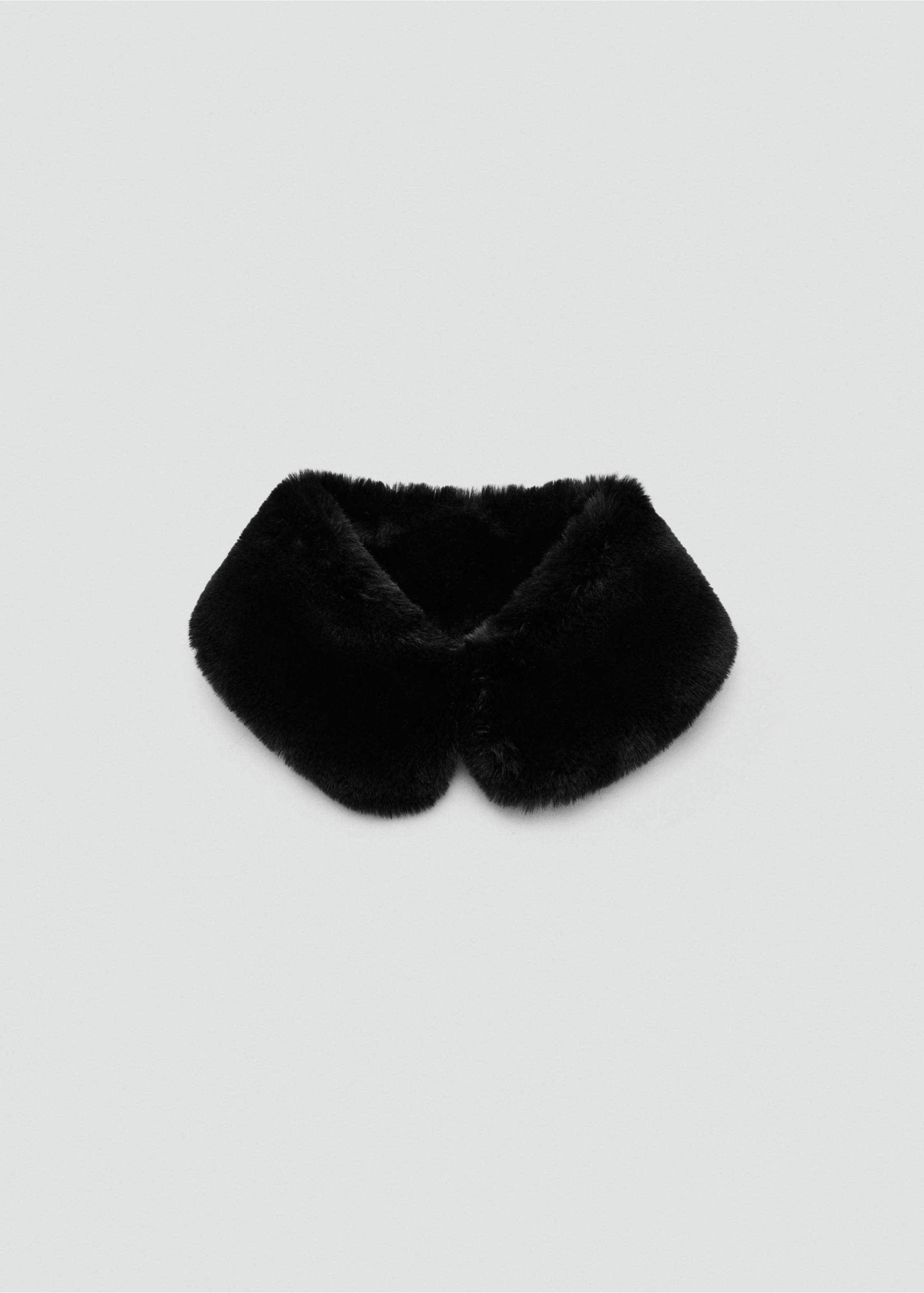 Schal mit Pelzeffekt - Artikel ohne Model, Schwarz. Ref: 17027770-00.