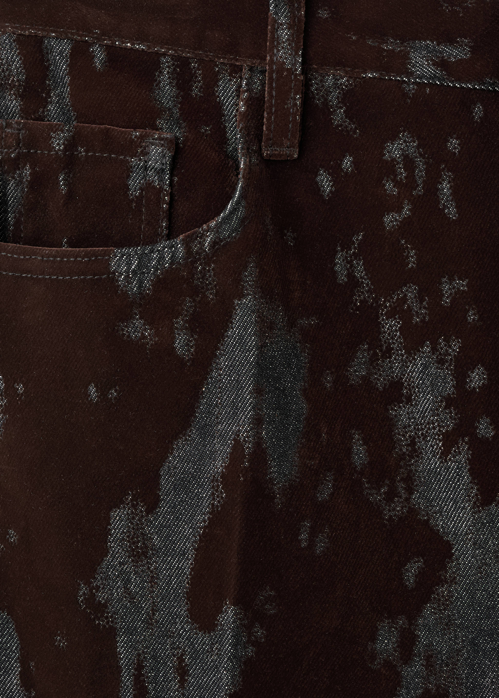 Wide-Leg-Jeans mit Devoré - Detail des Artikels 0