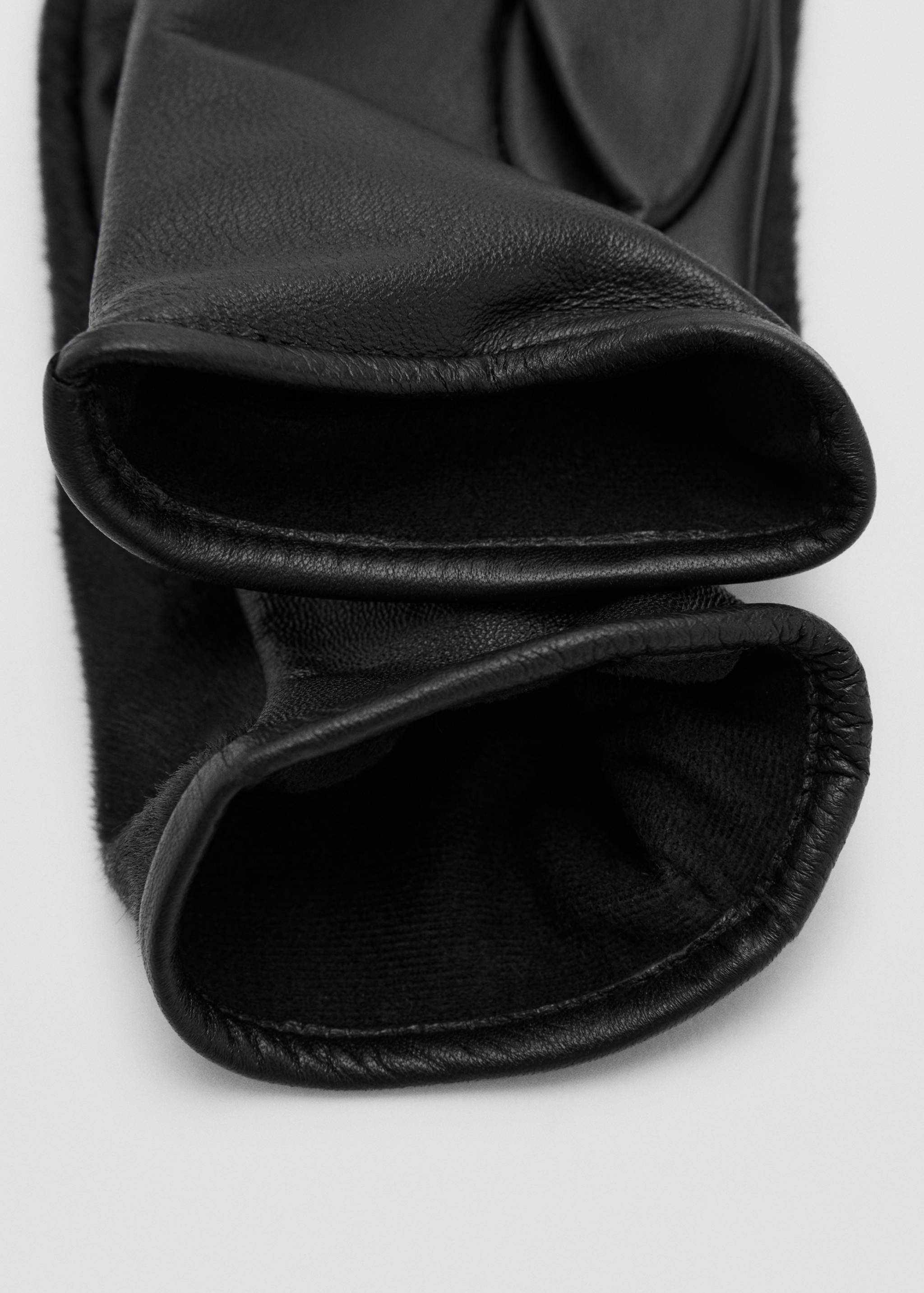 Leather gloves with fur - Medium plane