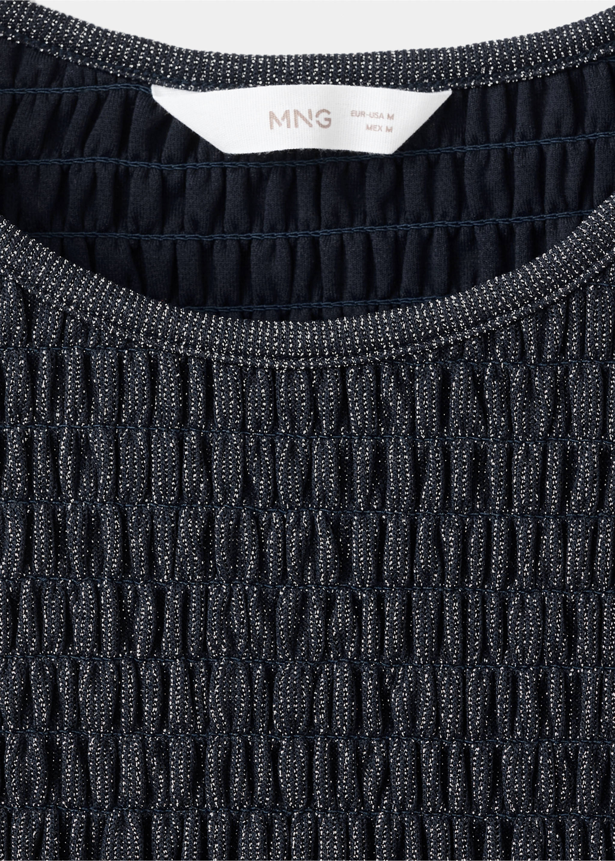 Ruched fitted dress - Details of the article 8, Navy. Ref: 17027784-00.