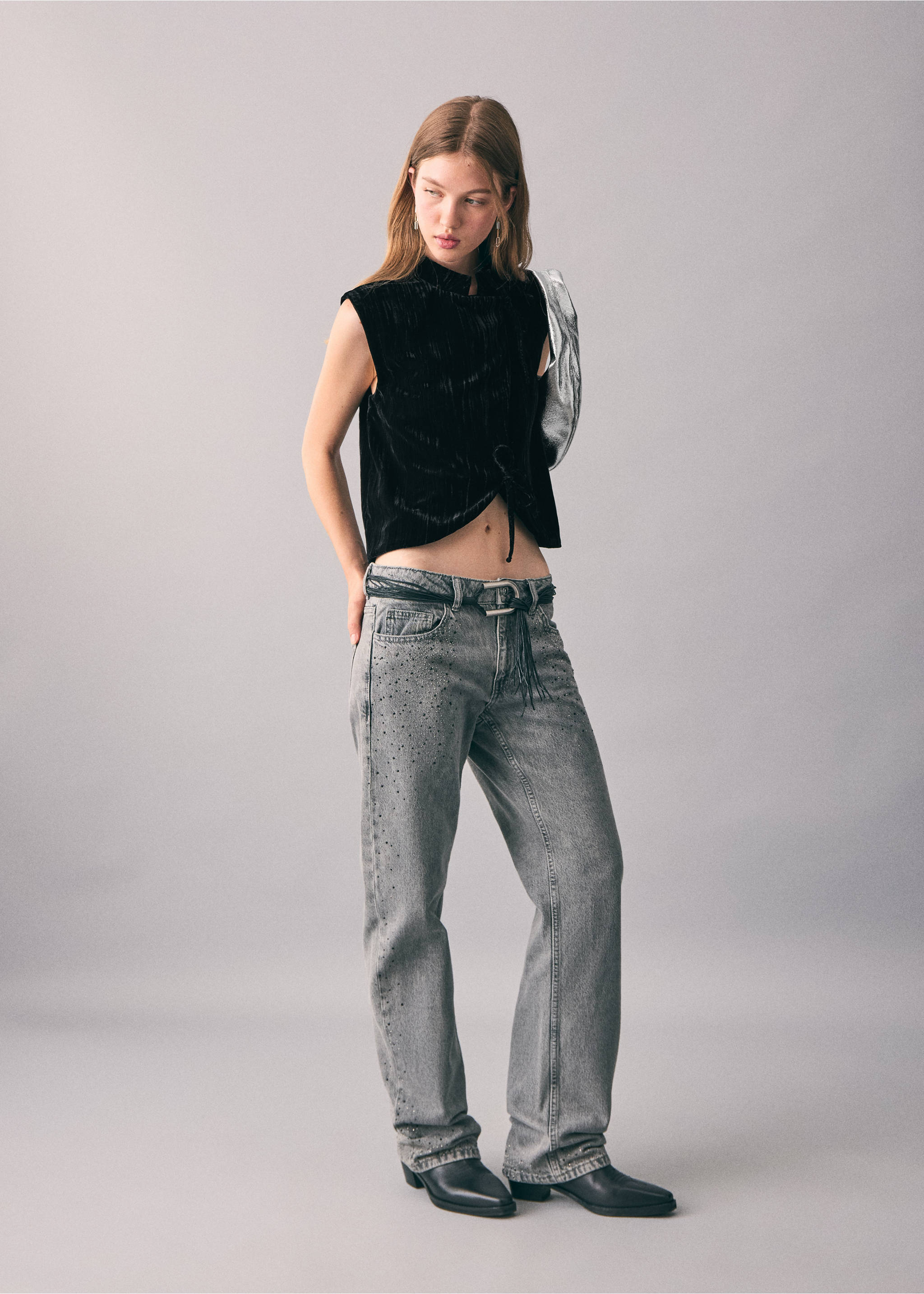 Velvet gilet - General plane, Black. Ref: 17027786-00.