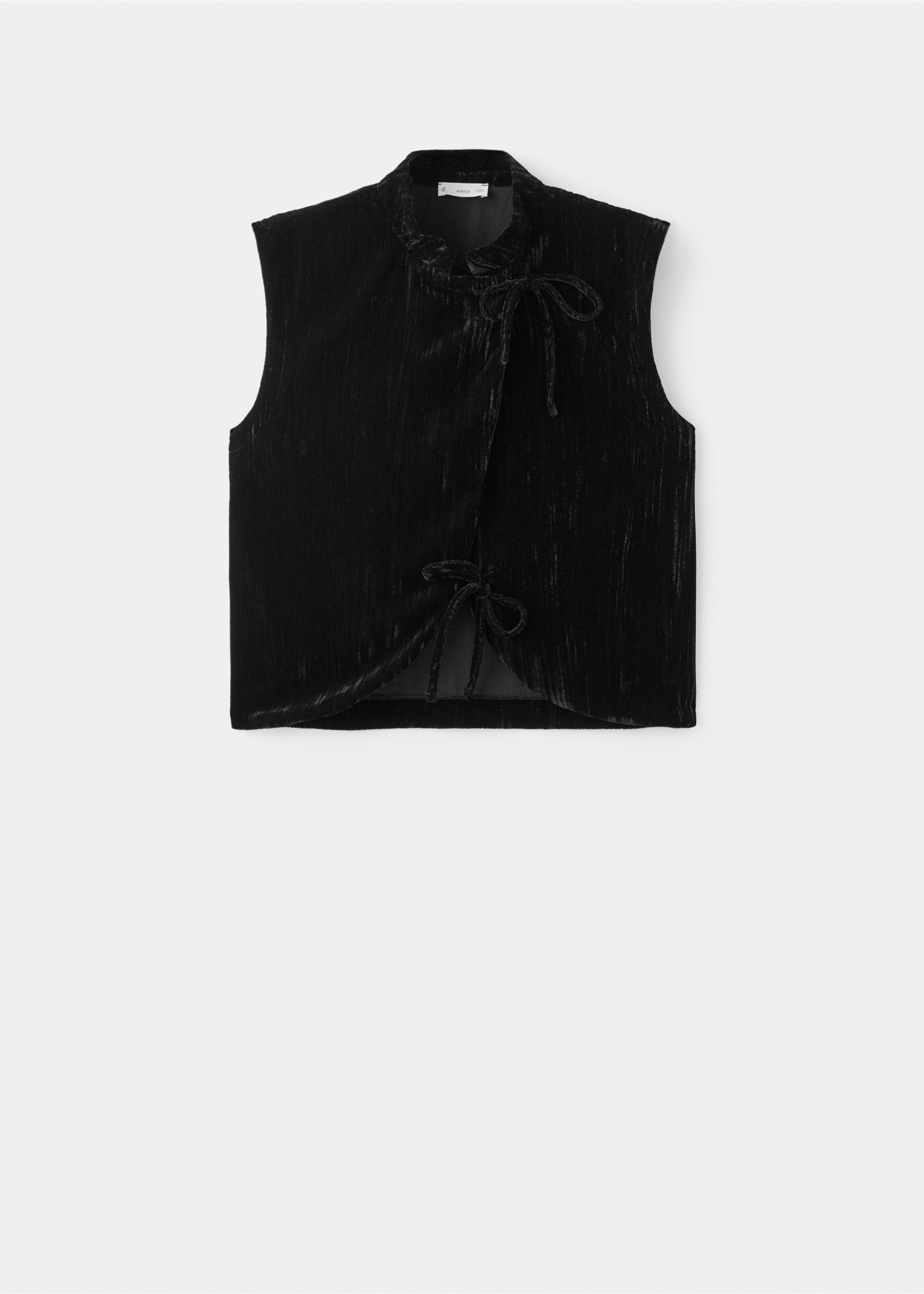 Velvet gilet - Article without model, Black. Ref: 17027786-00.