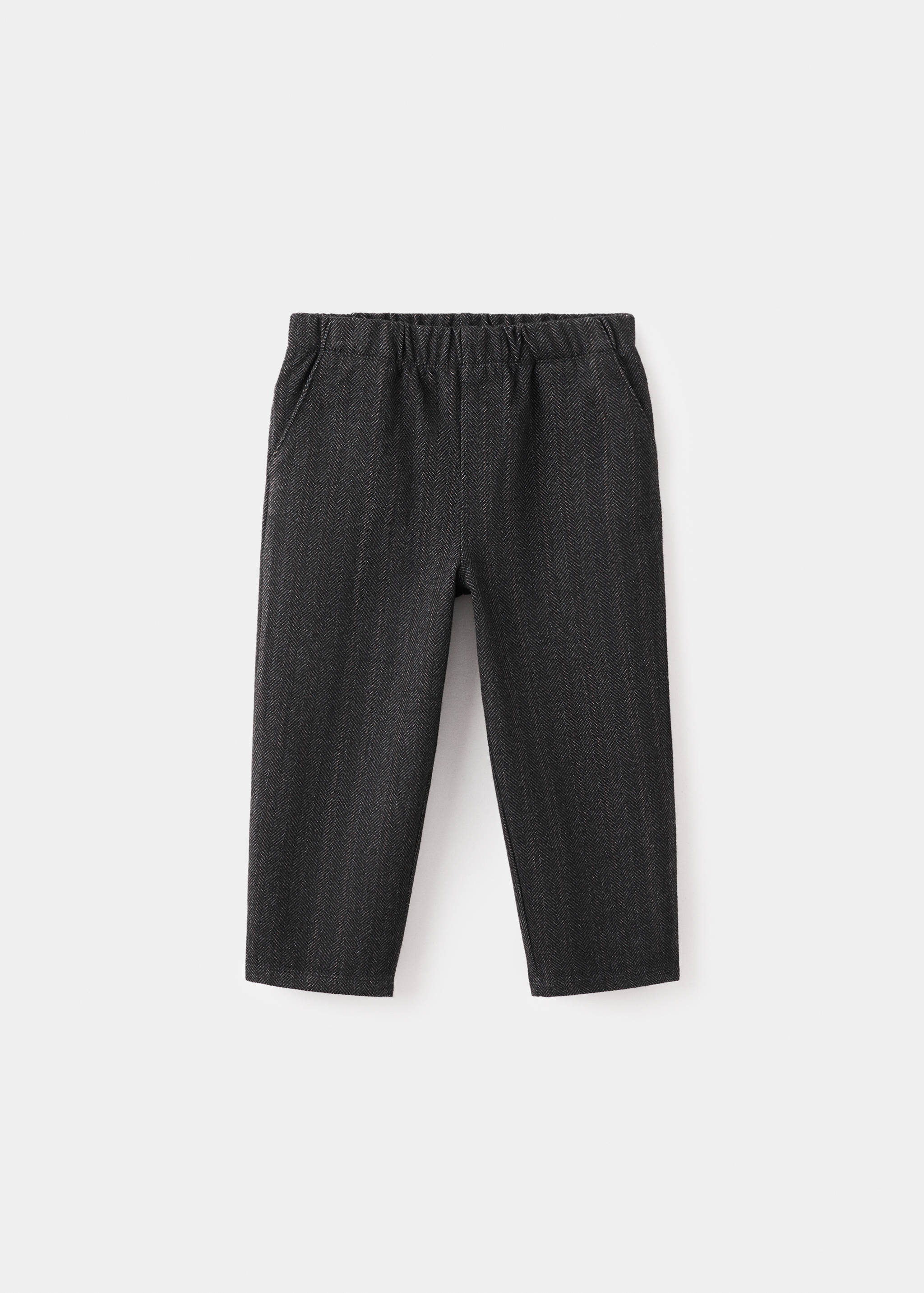 Herringbone knitted trousers - Article without model