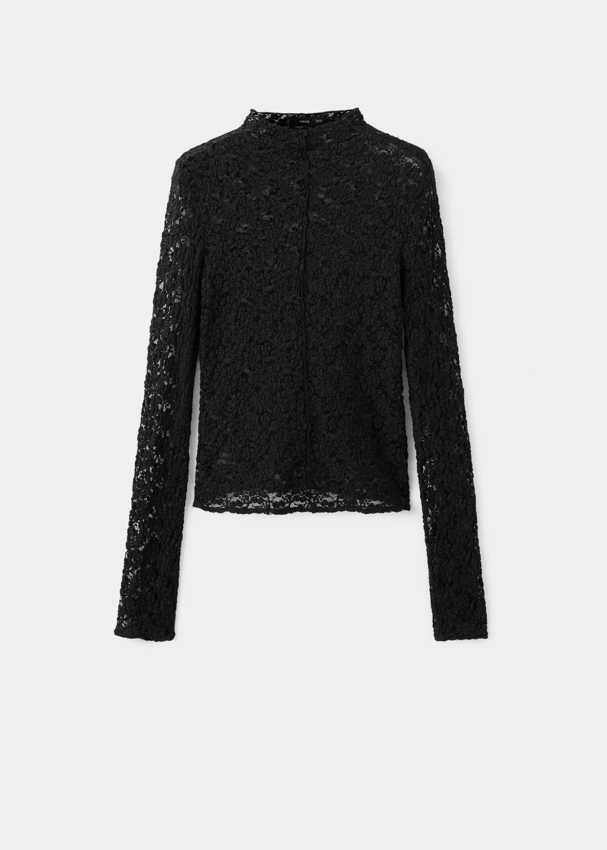 Lace top with perkins collar - Article without model