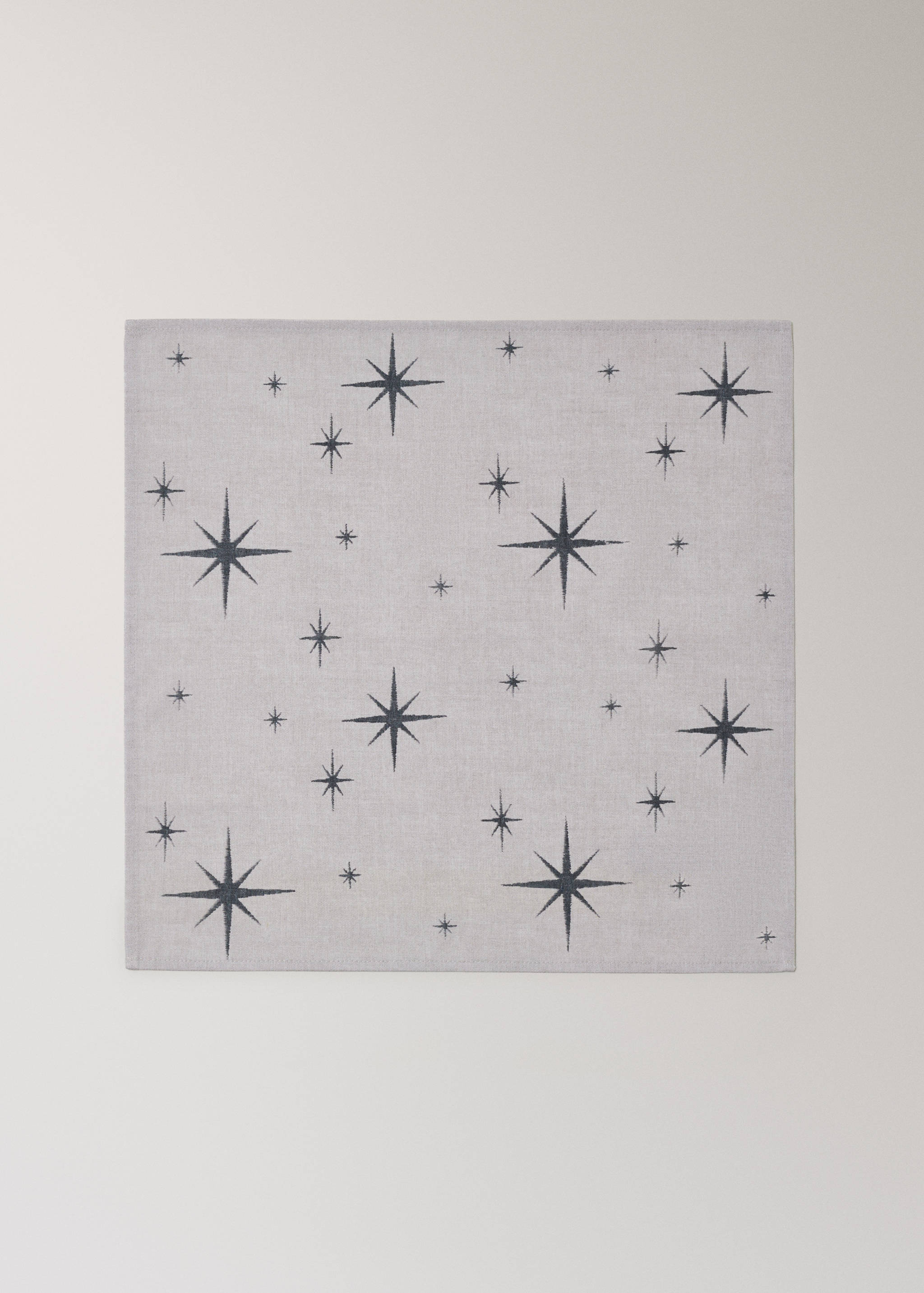 Serviettes de table en coton imprimé étoiles - Article sans modèle
