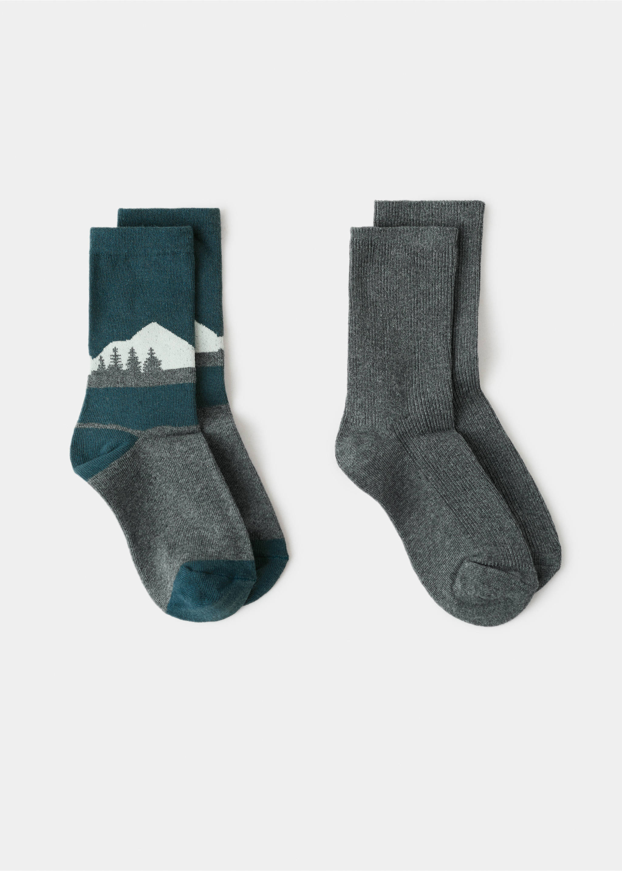 2 pack patterned socks - Article without model, Petrol Blue. Ref: 17027800-00.