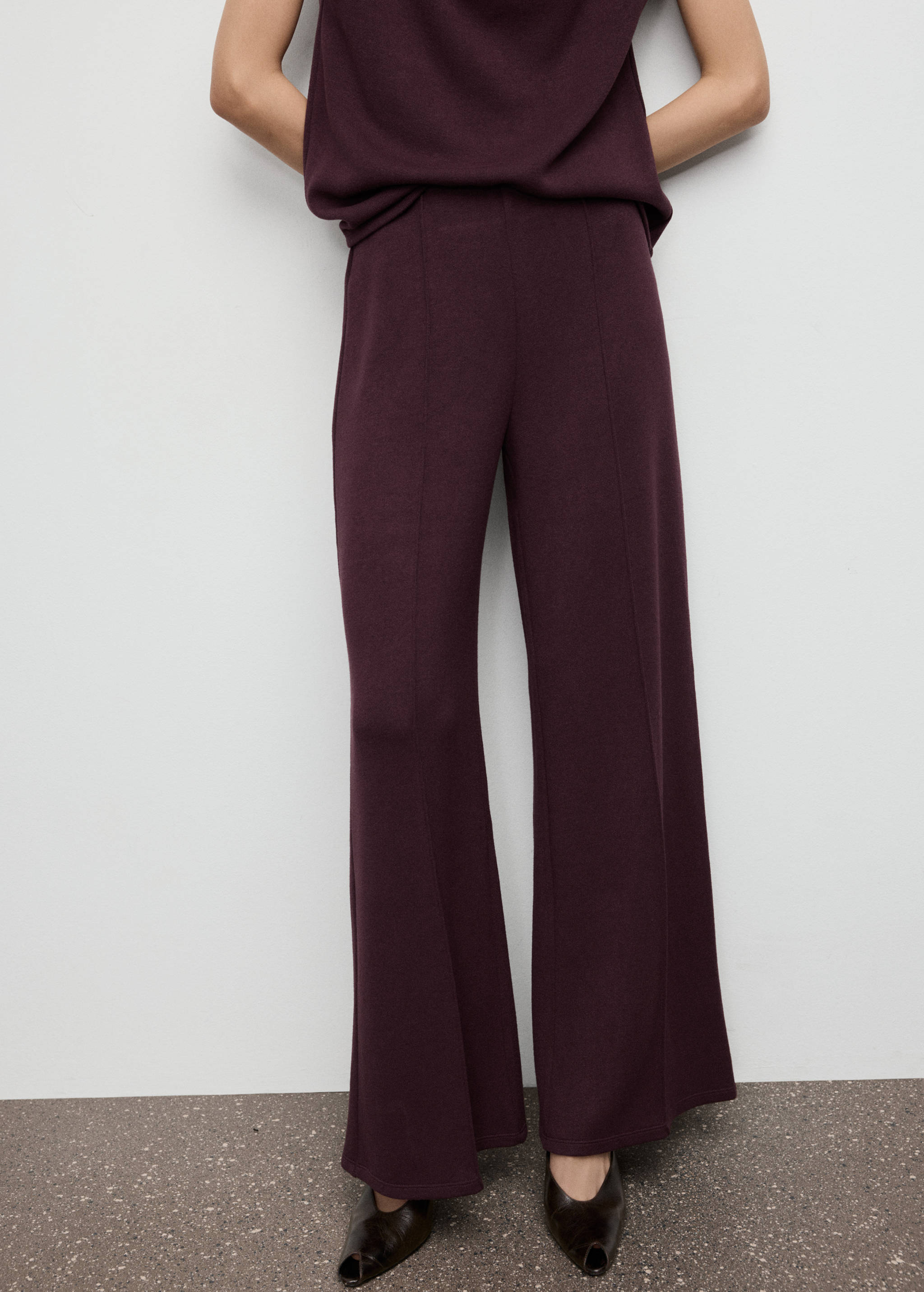 Seam-detail straight-fit trousers - Medium plane
