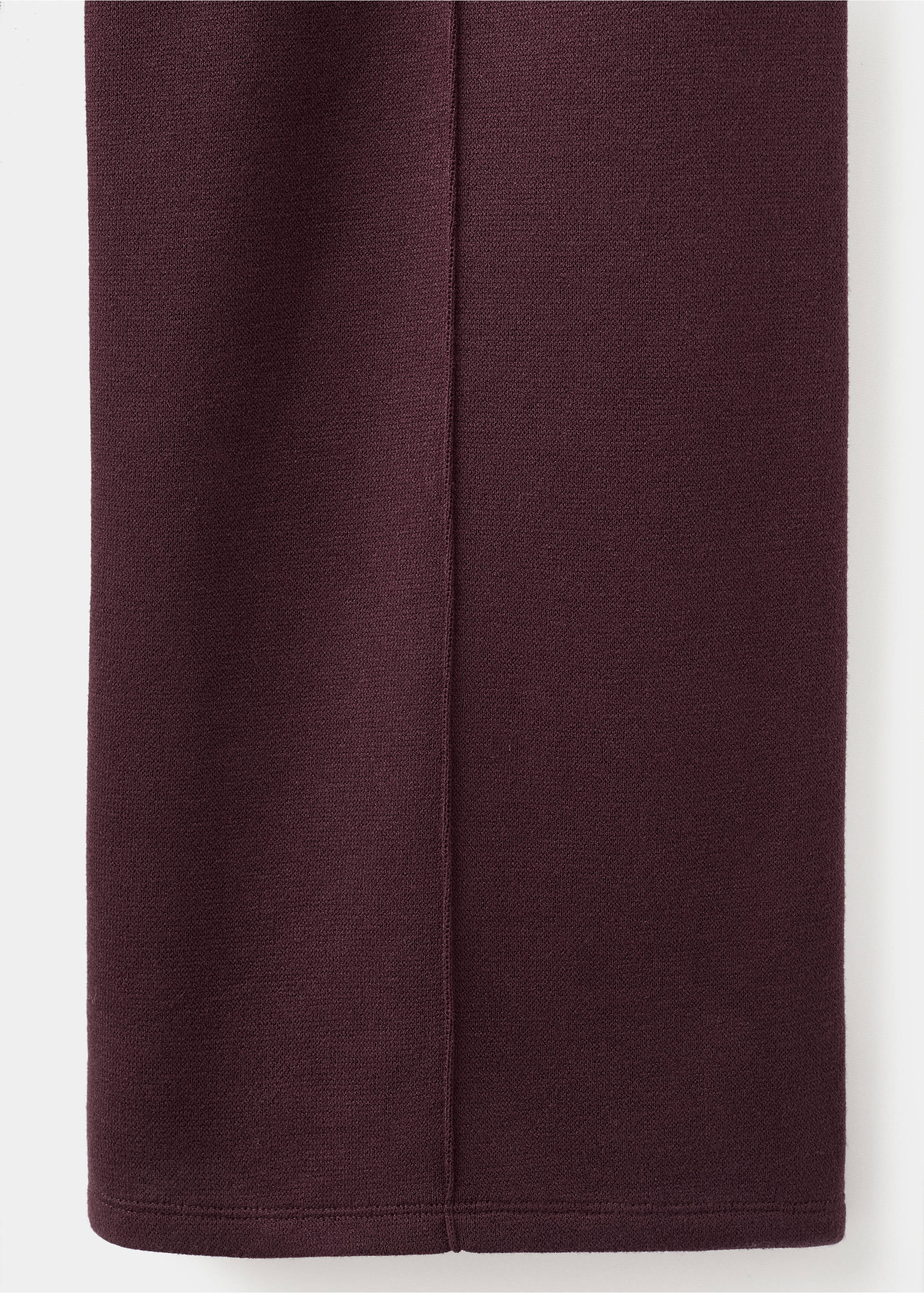 Seam-detail straight-fit trousers - Details of the article 0, Burgundy. Ref: 17027803-00.