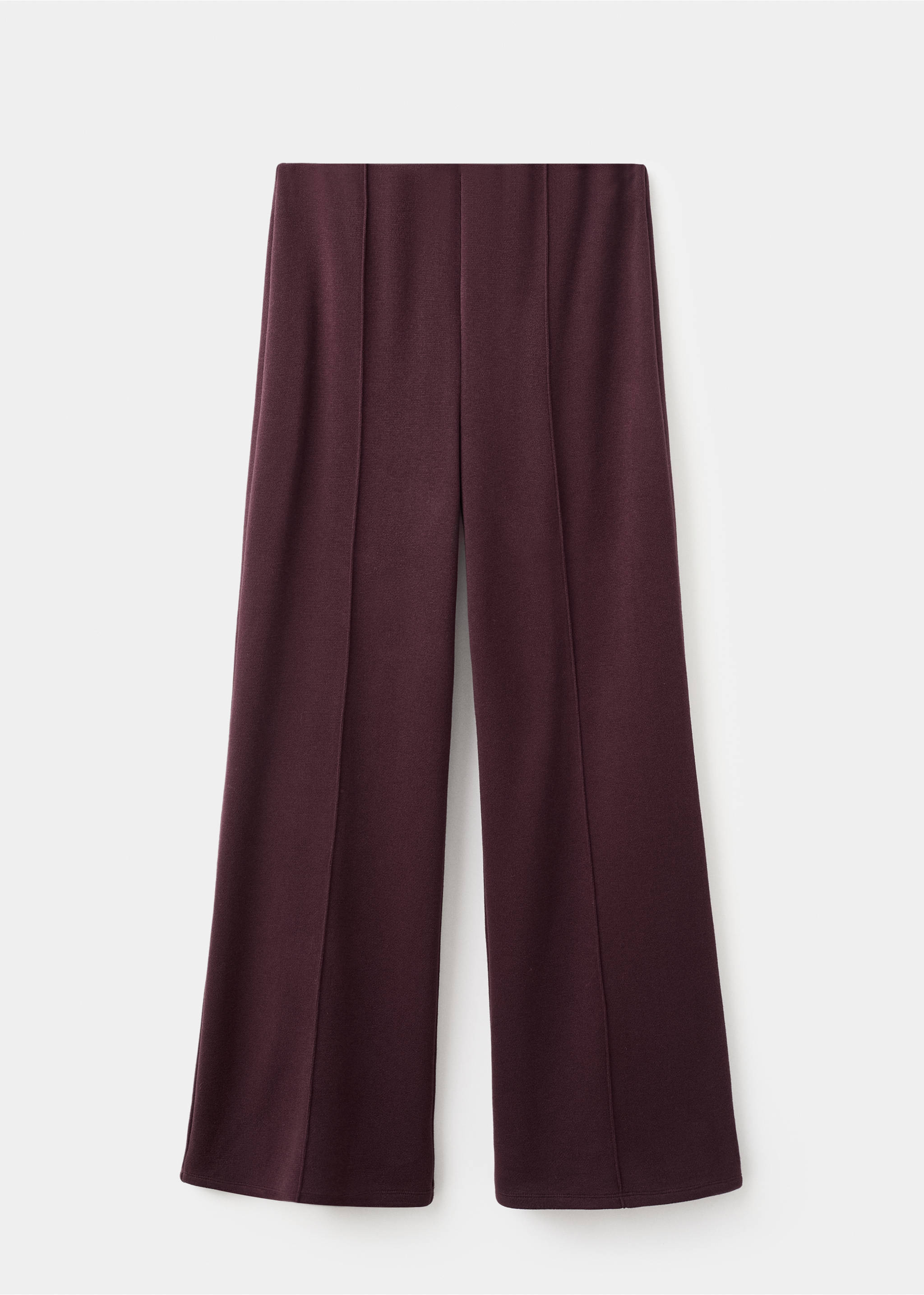 Seam-detail straight-fit trousers - Article without model, Burgundy. Ref: 17027803-00.