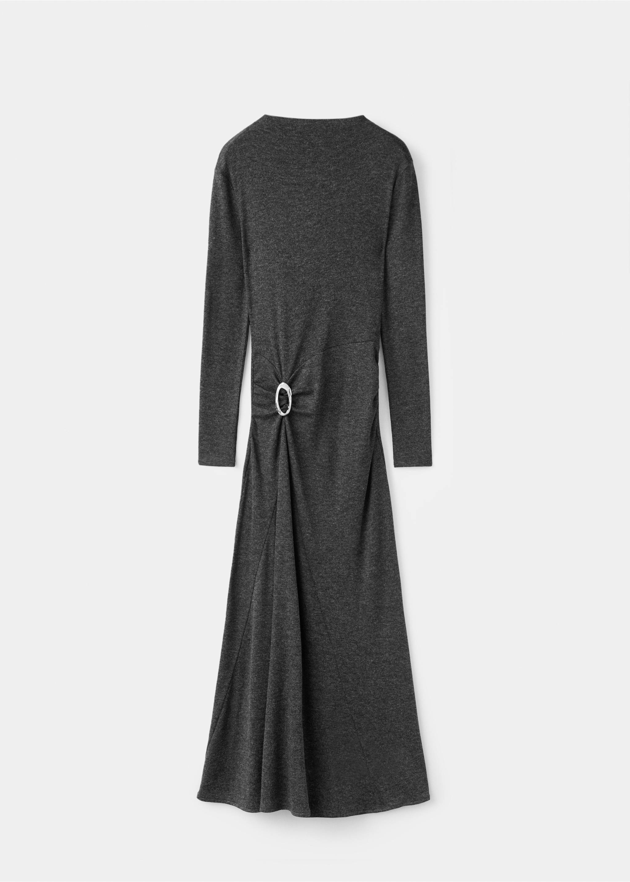 Fine-knit dress with metallic detail - Article without model, Grey. Ref: 17027807-00.