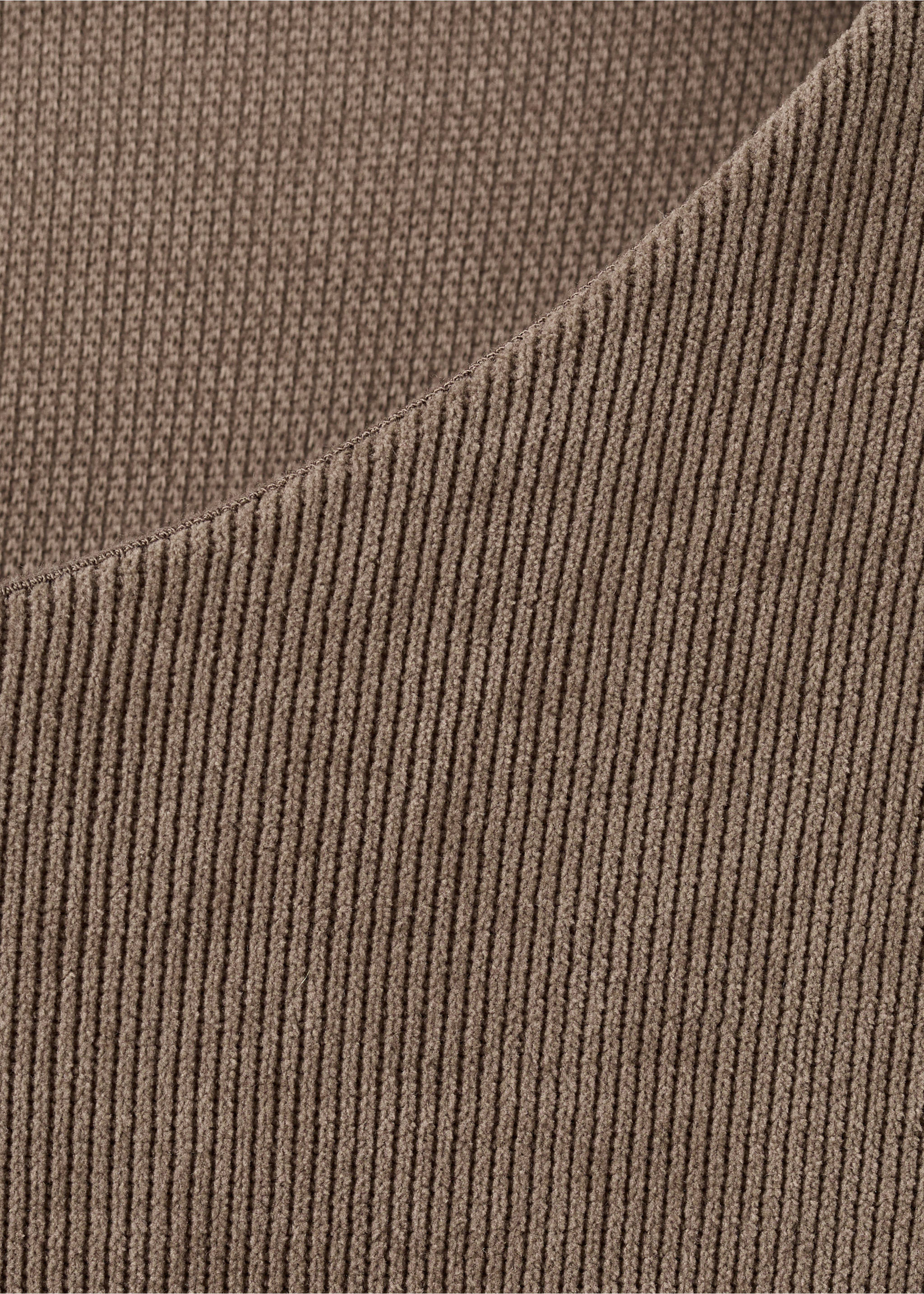 Belt knit dress - Details of the article 0, Medium Brown. Ref: 17027808-00.