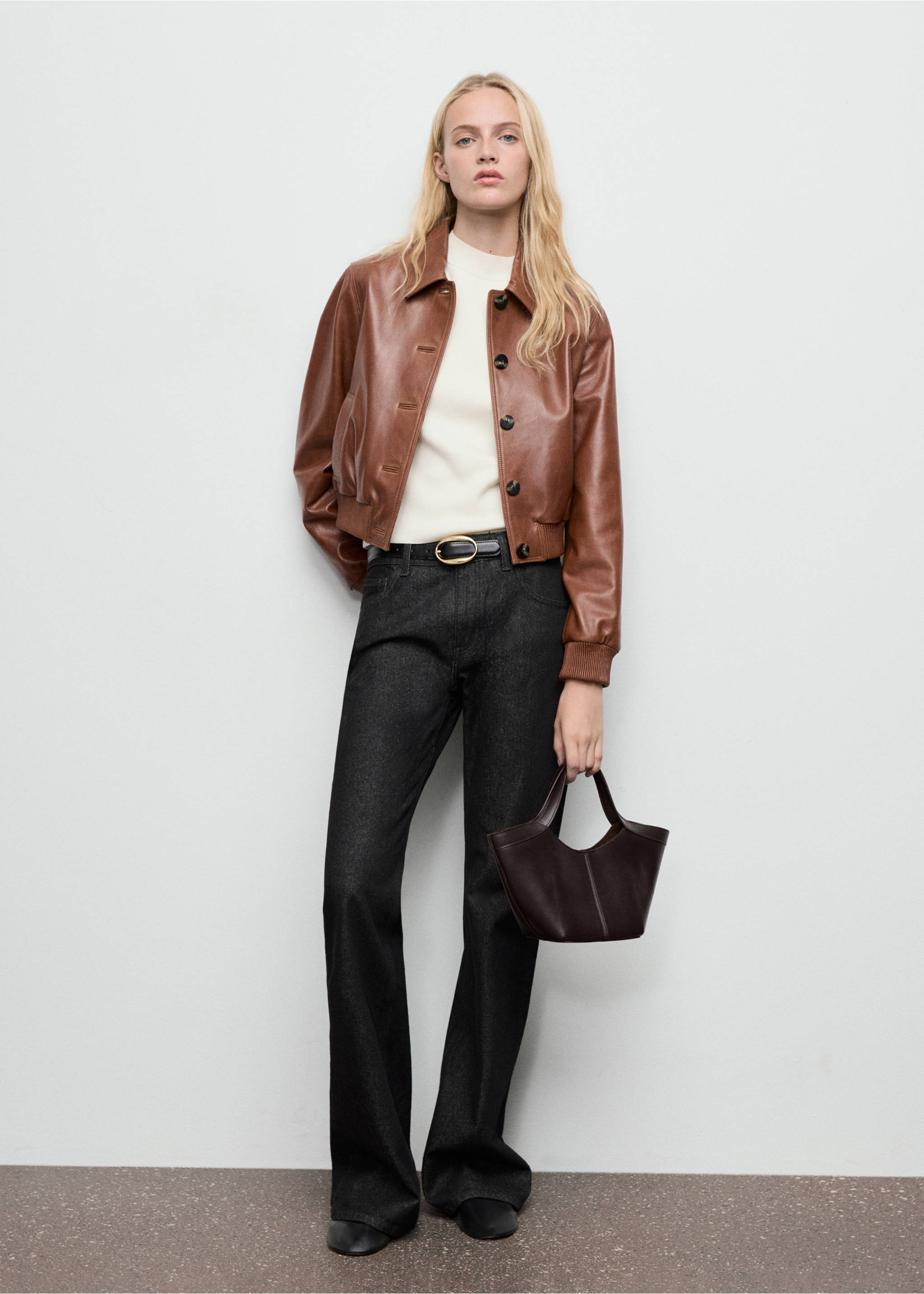 Flared rinse-wash jeans - General plane, Black. Ref: 17027815-00.