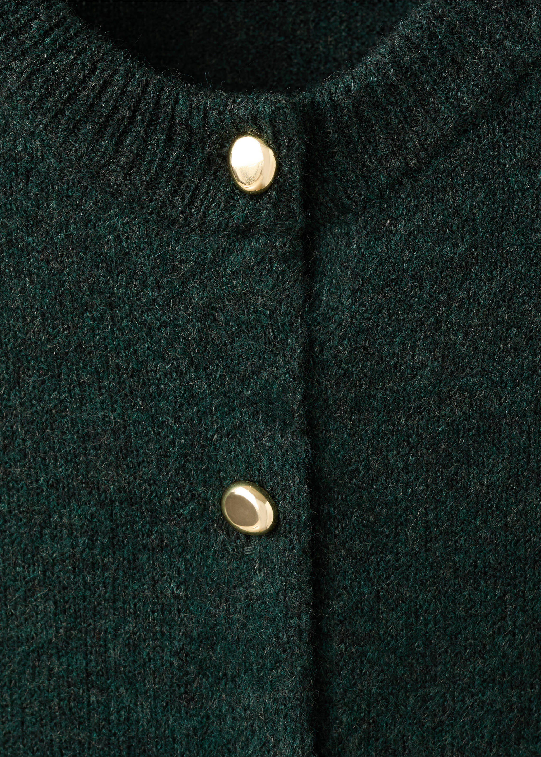 Knitted button cardigan - Details of the article 8, Green. Ref: 17027816-00.
