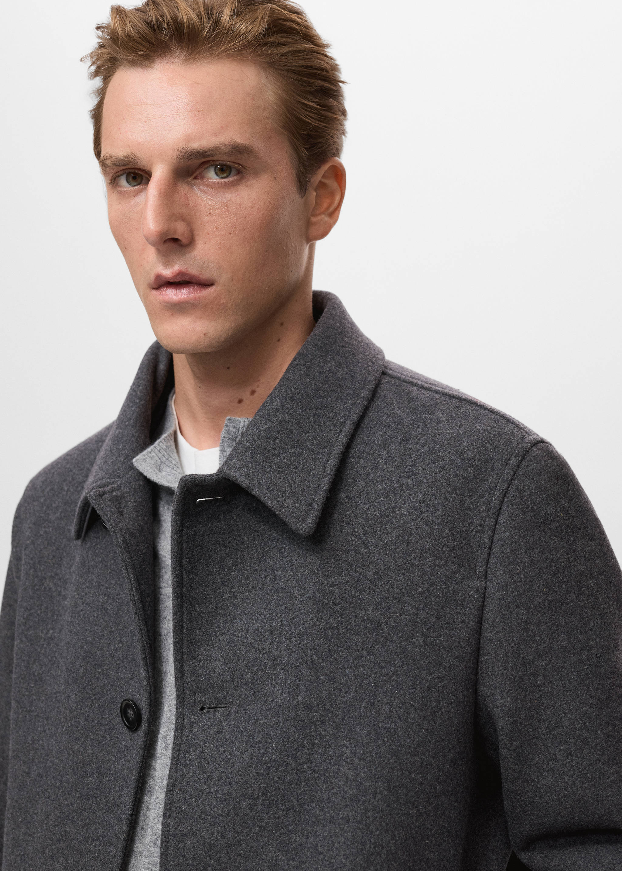 Detachable hood wool coat - Details of the article 3