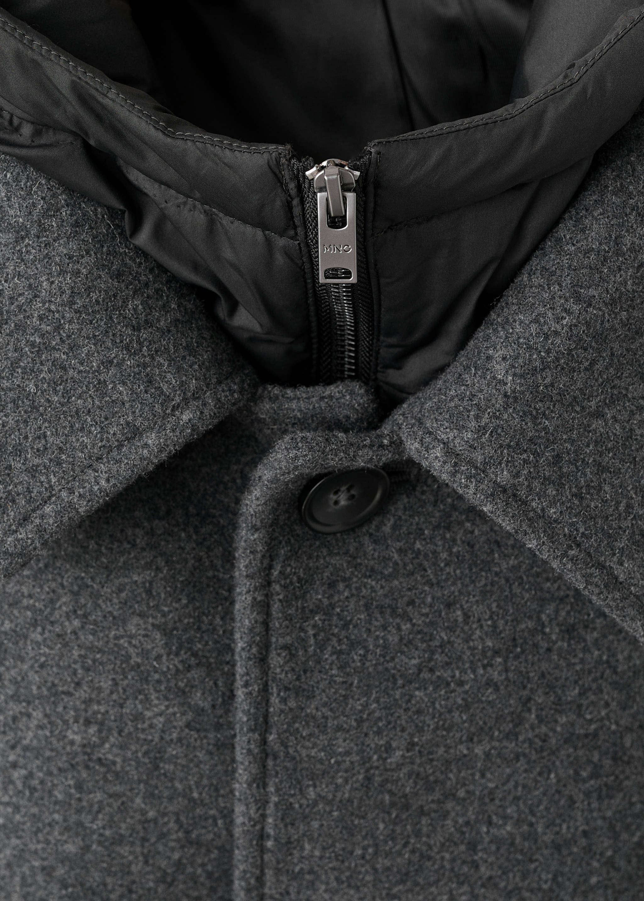 Detachable hood wool coat - Details of the article 8