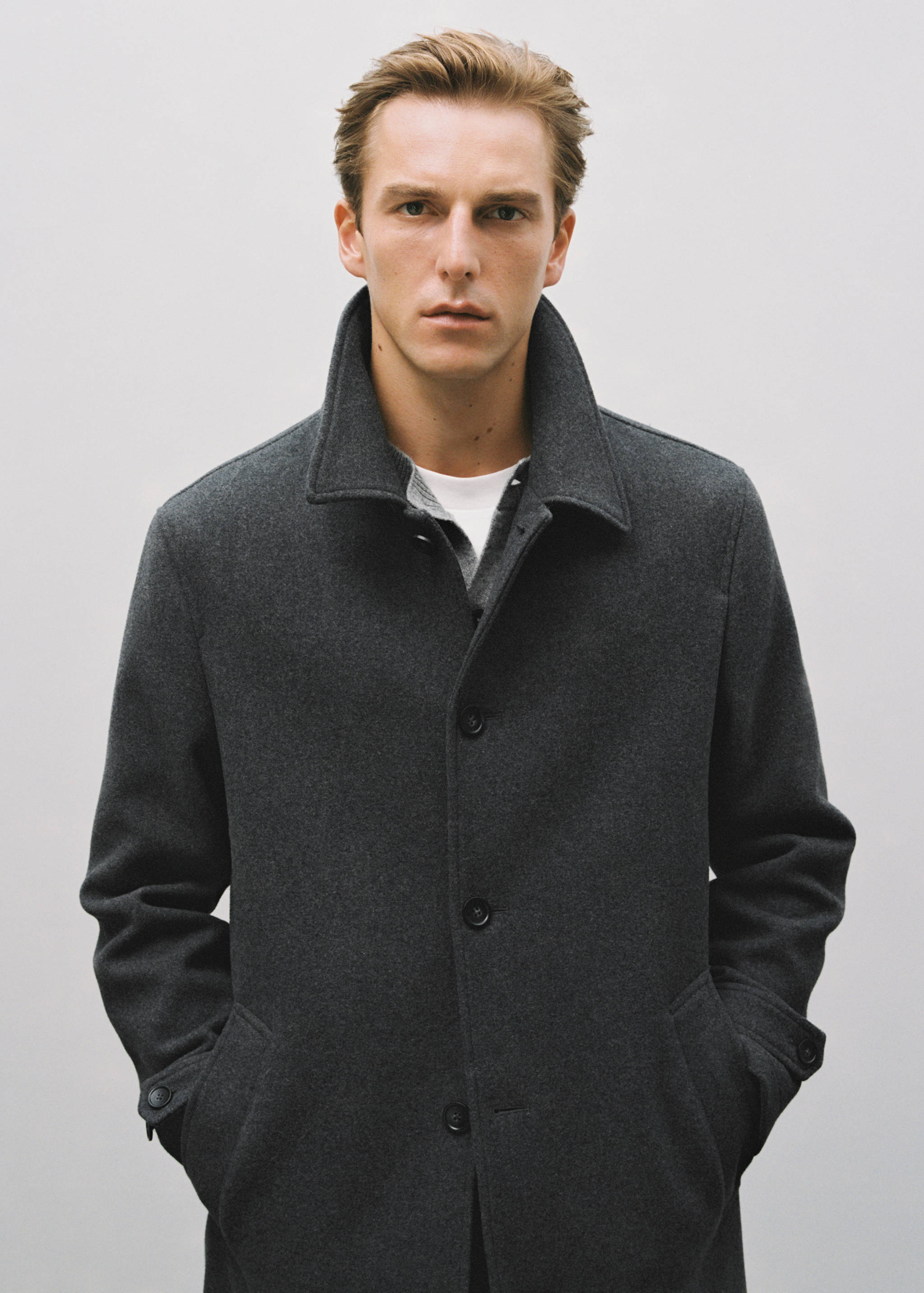 Detachable hood wool coat - Details of the article 5