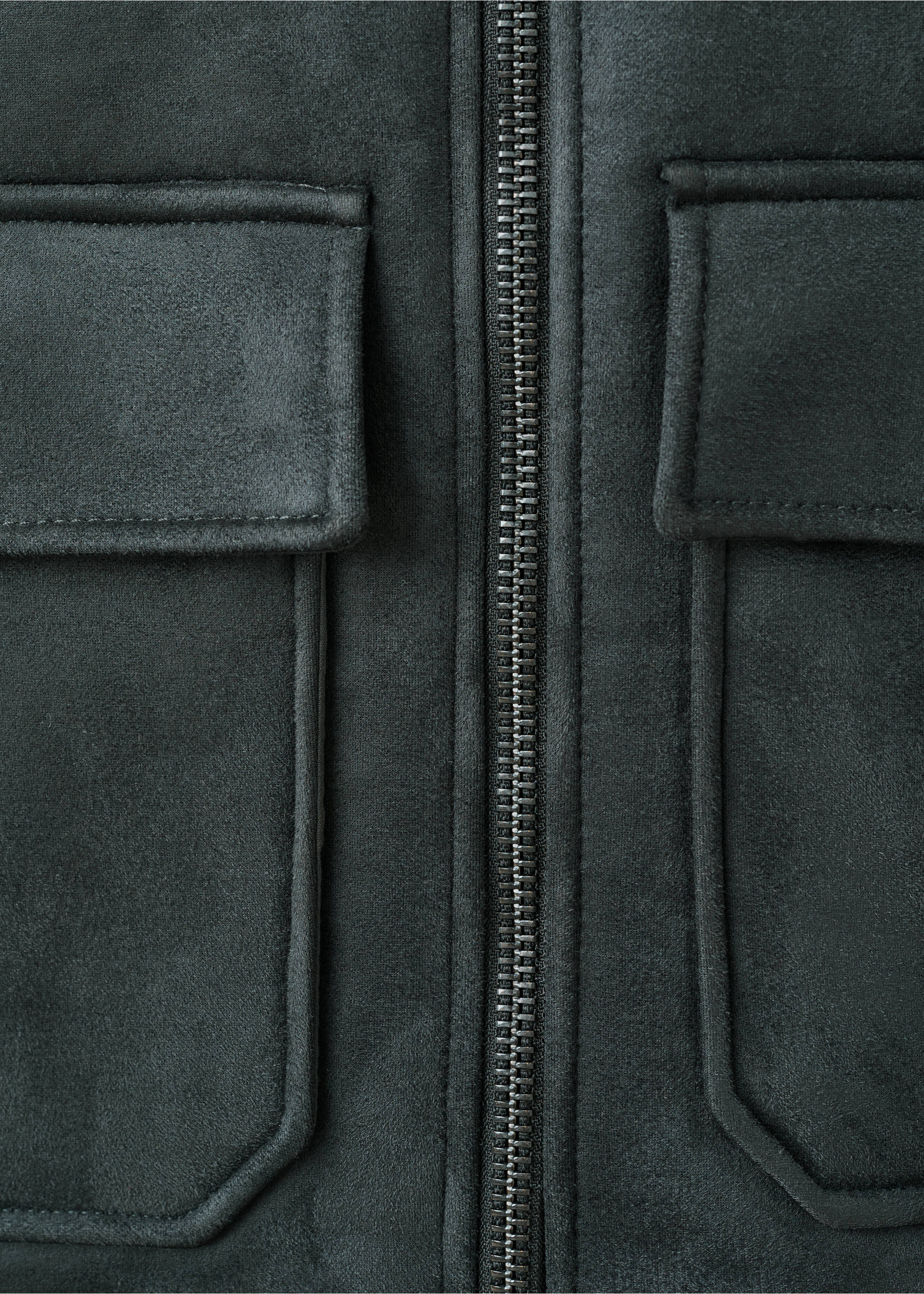 Double face jacket with fleece lining - Details of the article 0, Grey. Ref: 17027890-00.