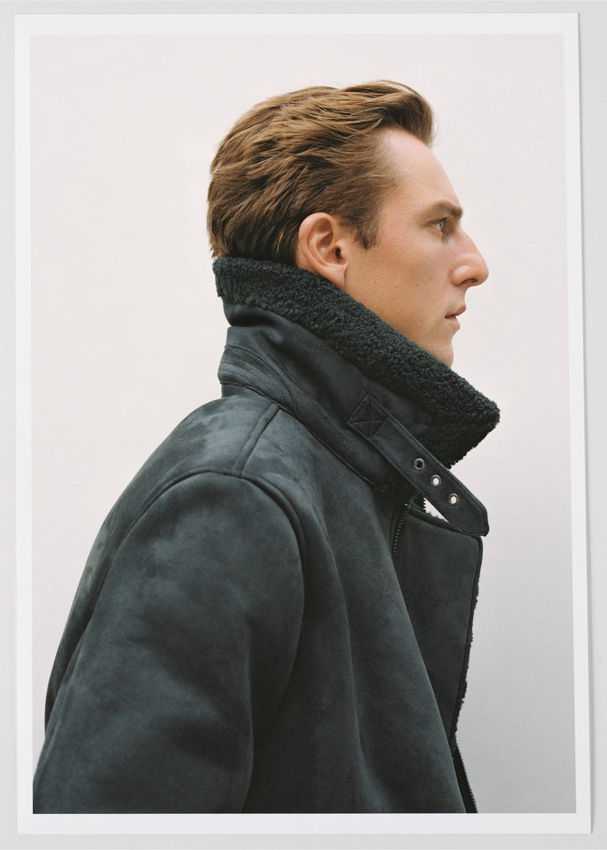Double face jacket with fleece lining - Details of the article 5, Grey. Ref: 17027890-00.