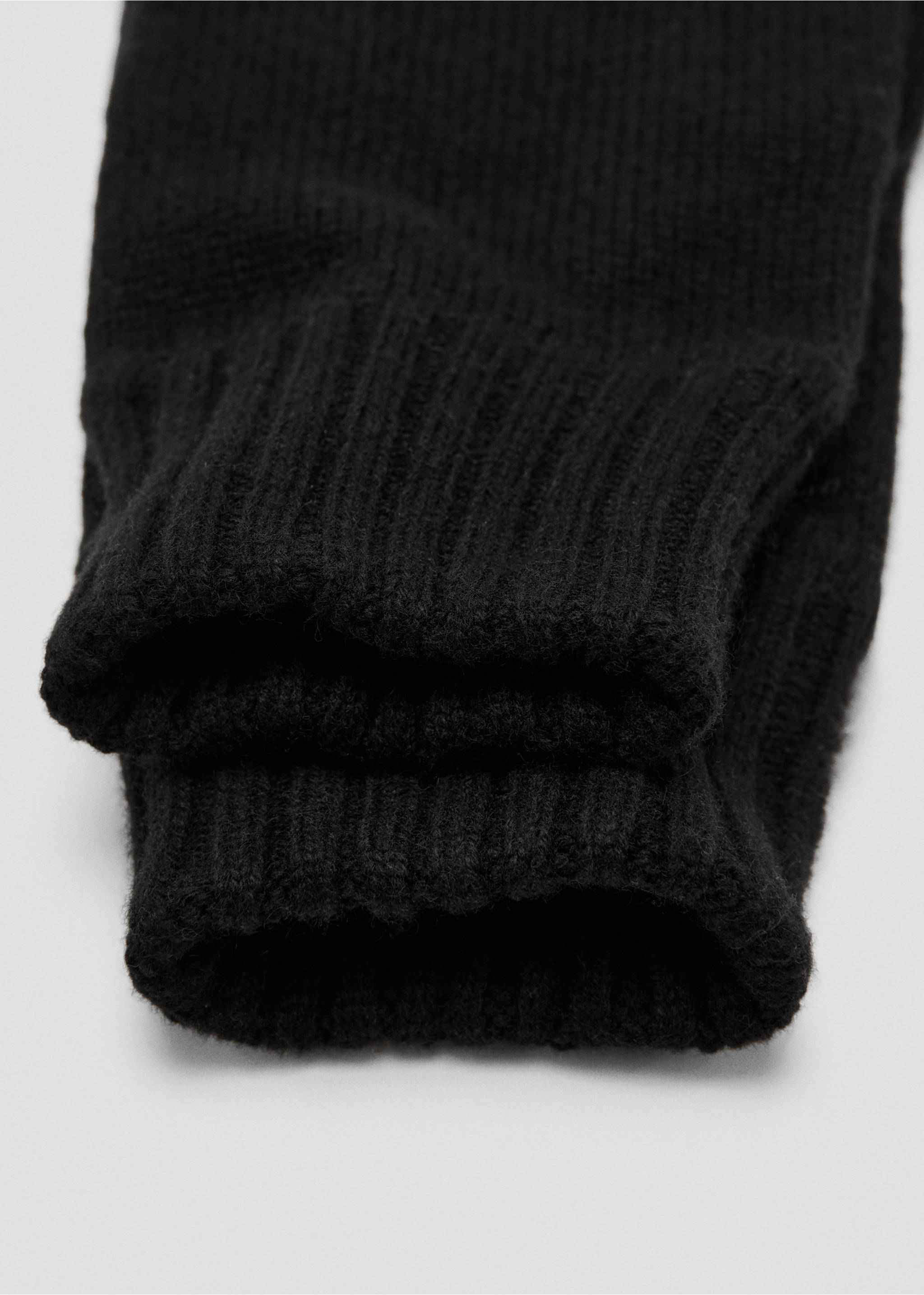 Knitted gloves - Medium plane, Black. Ref: 17027895-00.
