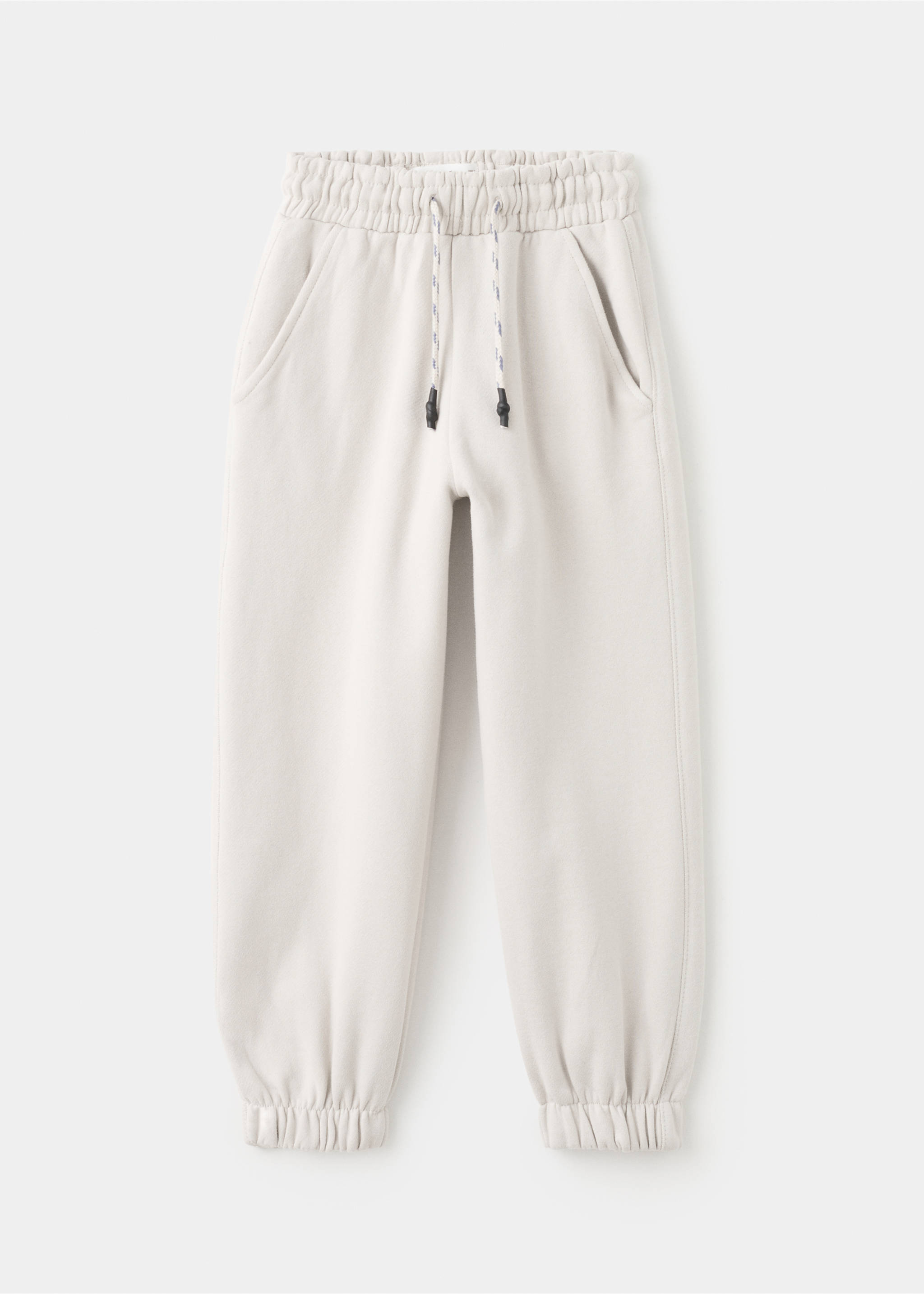 Bavlněné kalhoty jogger se šňůrkou - Zboží bez modelu, Ledově šedá. Ref: 17027900-00.