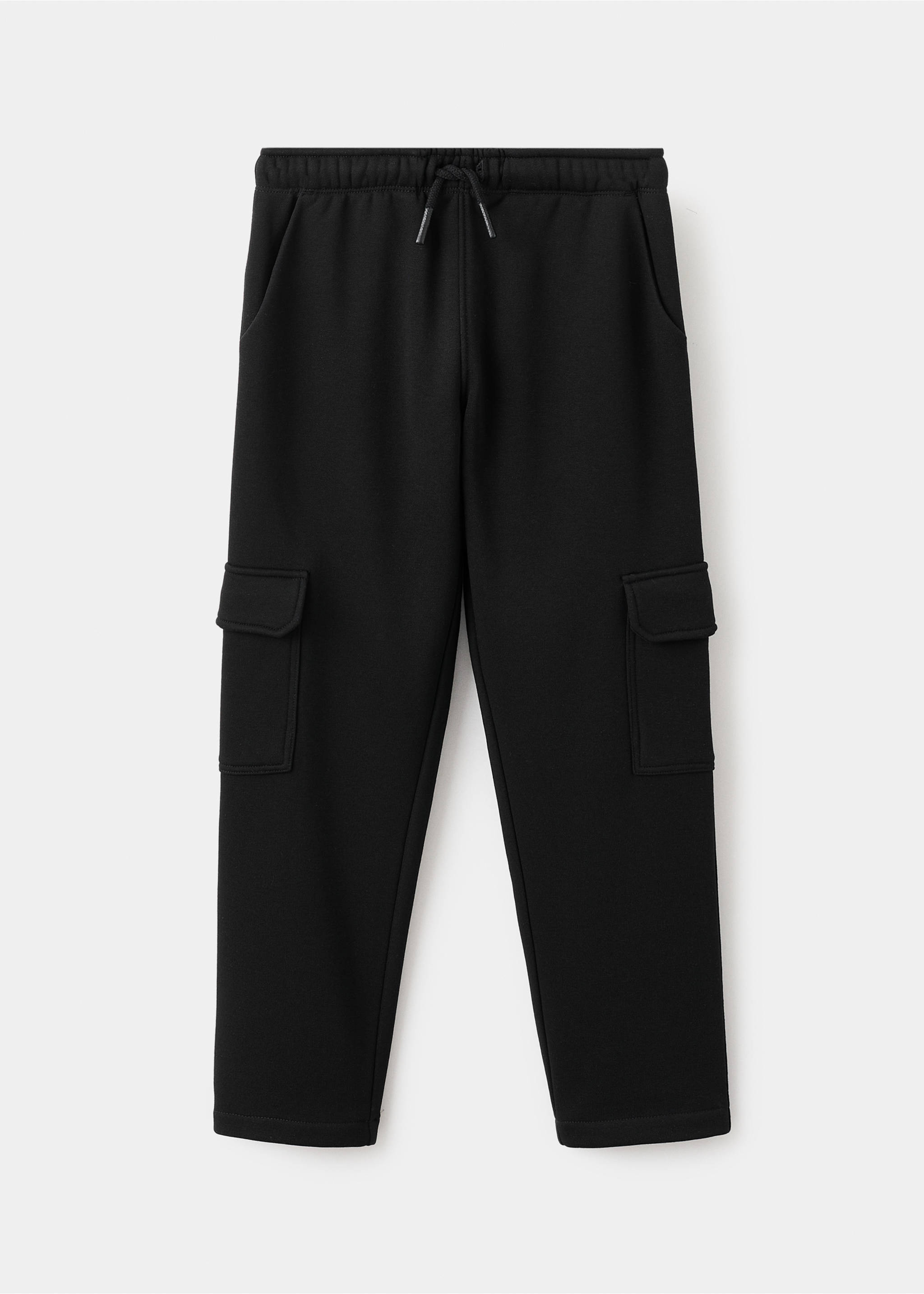 Cargo joggers with drawstring - Article without model, Black. Ref: 17027901-00.