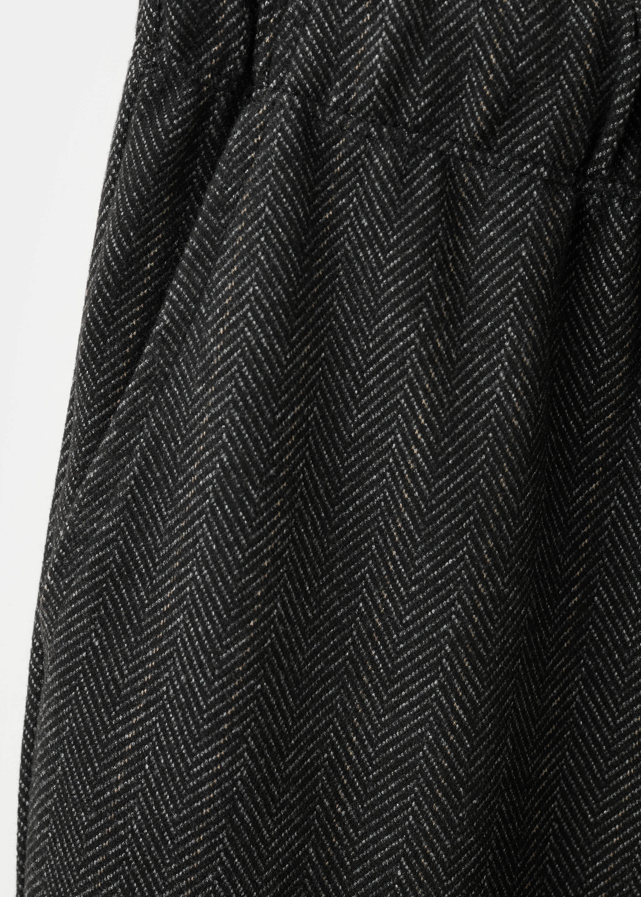 Herringbone straight trousers - Details of the article 0