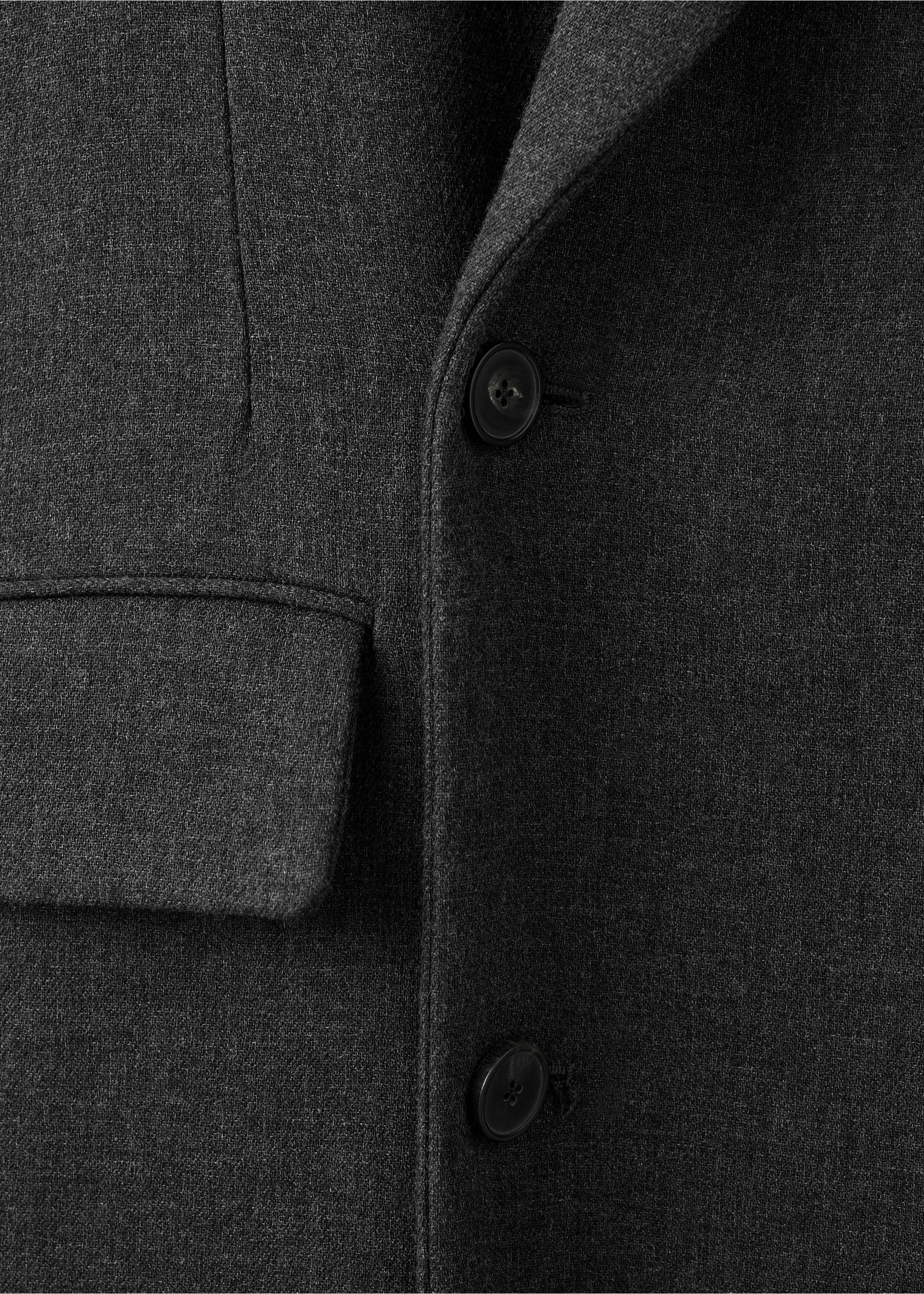 Long double-breasted coat - Details of the article 0, Grey. Ref: 17027909-00.