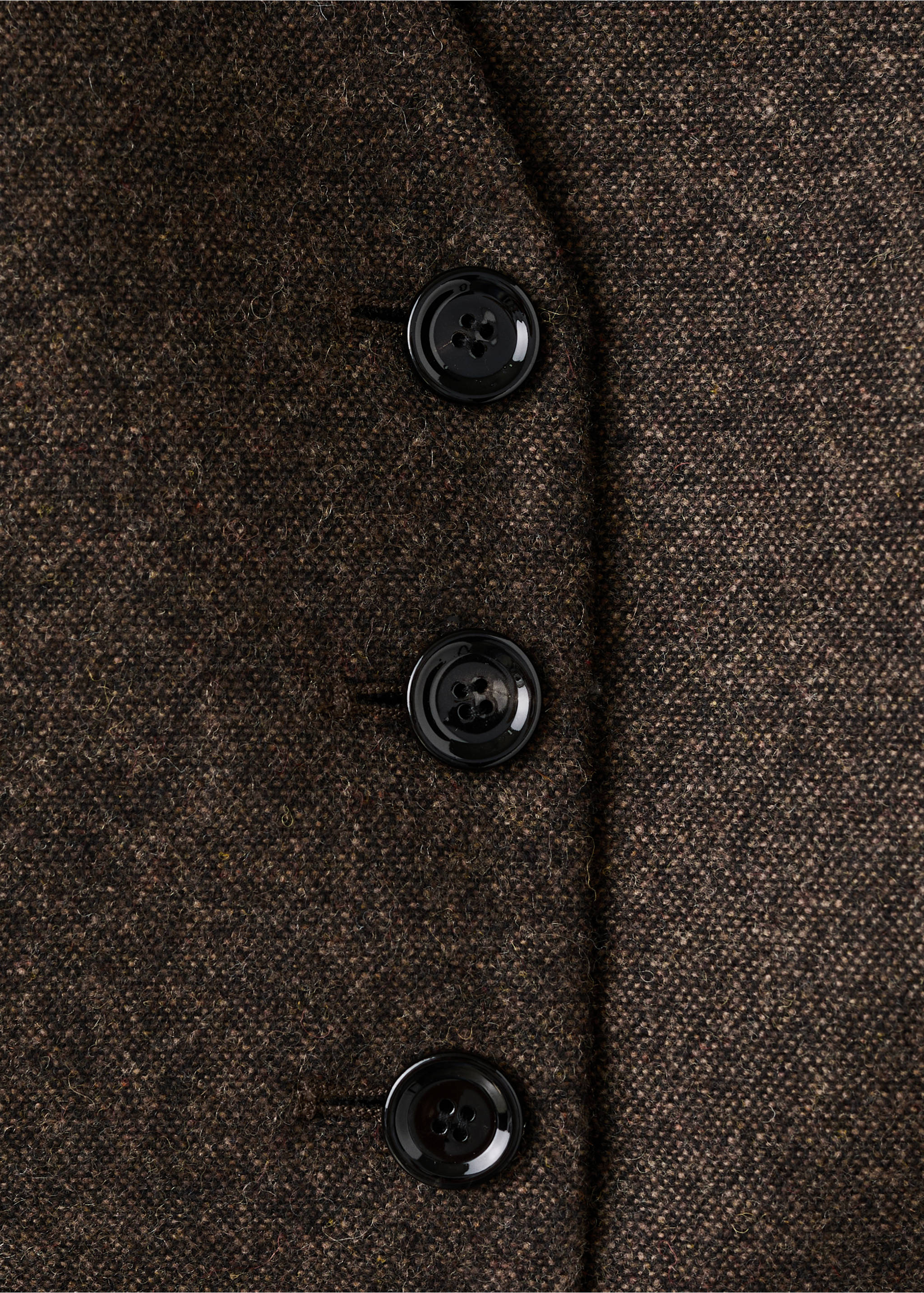 Speckled wool waistcoat - Details of the article 8, Brown. Ref: 17027913-00.
