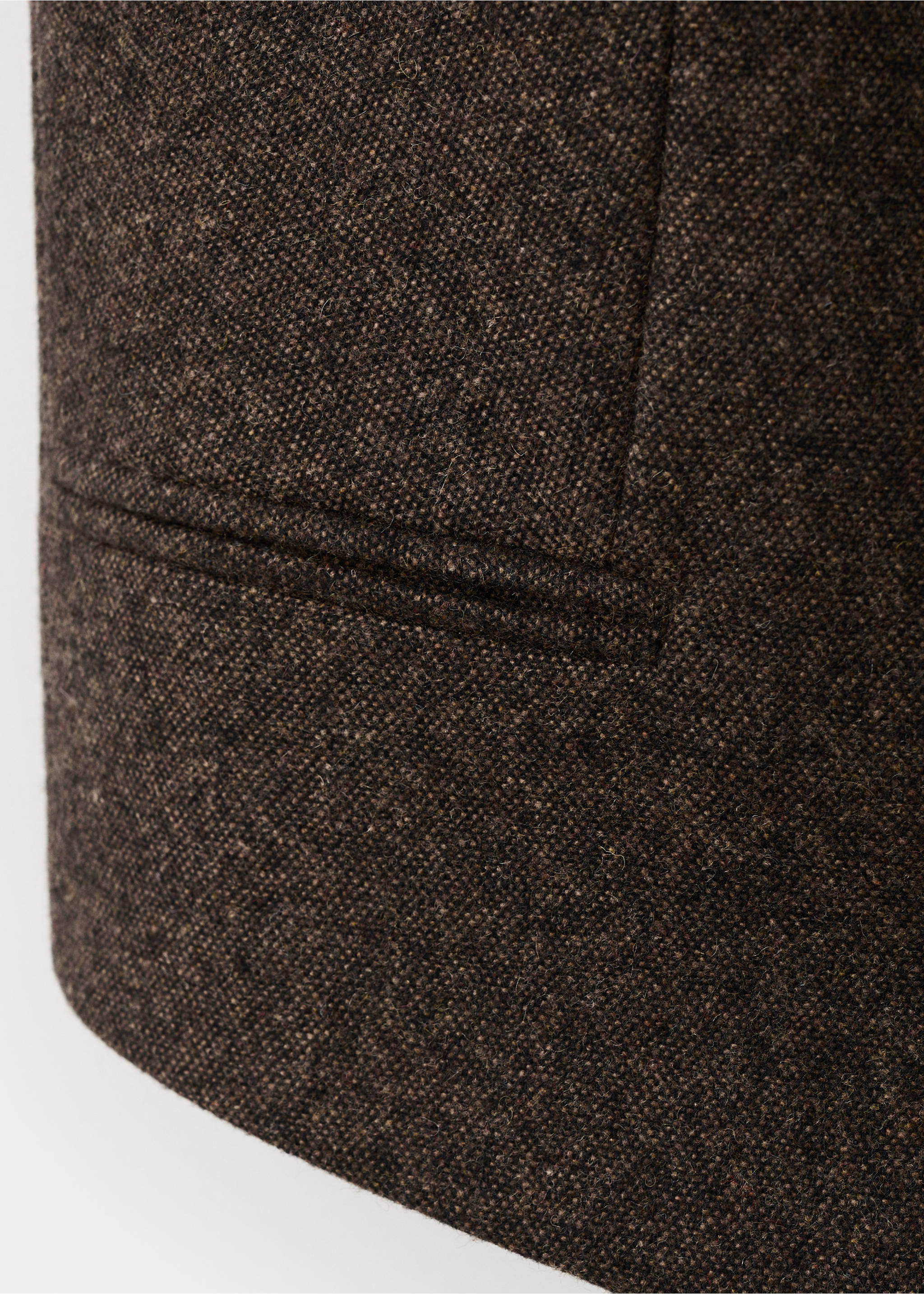Speckled wool waistcoat - Details of the article 0, Brown. Ref: 17027913-00.