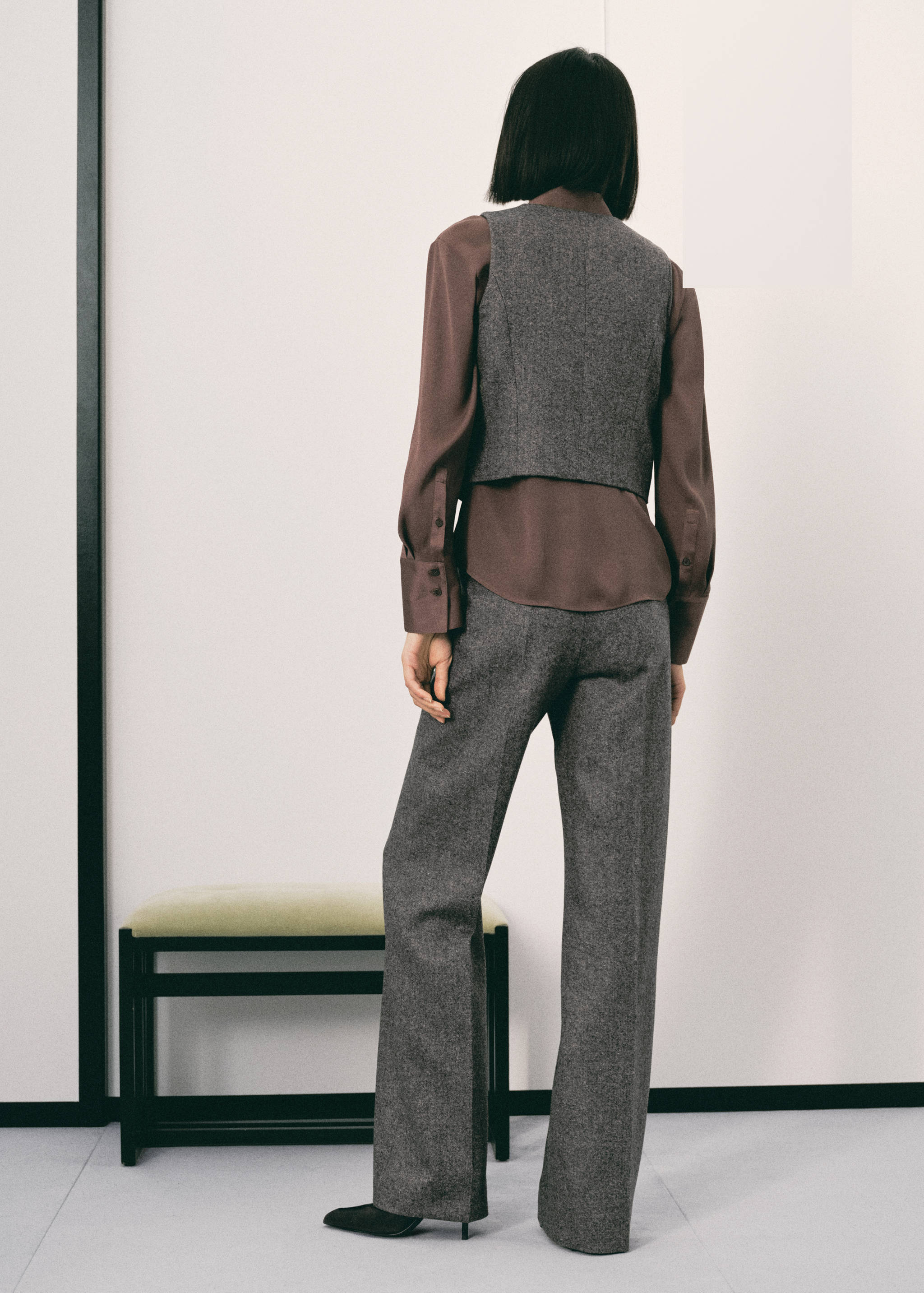 Speckled wool waistcoat - Reverse of the article