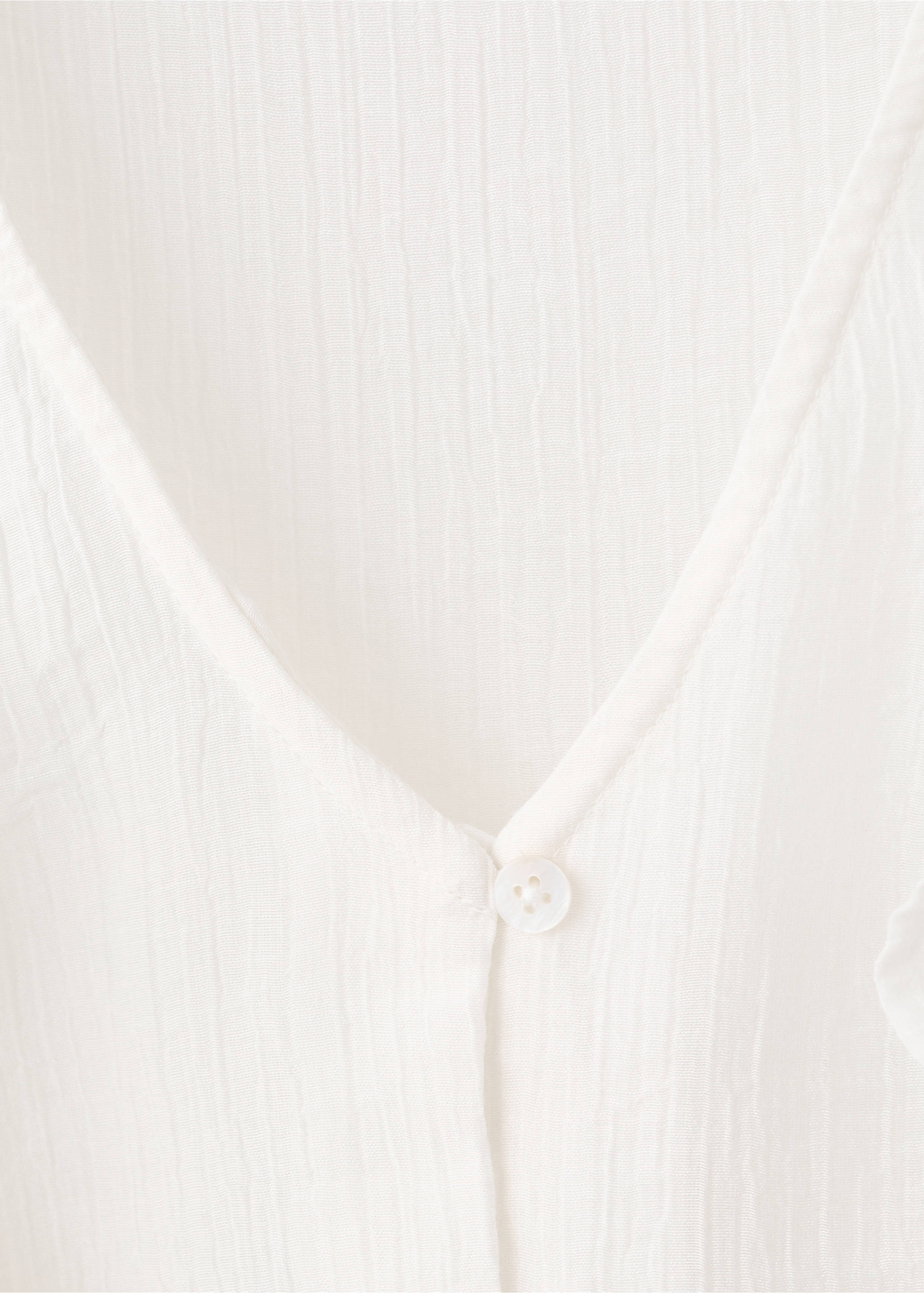 Fluid ruffled blouse - Details of the article 8, Off White. Ref: 17028268-00.